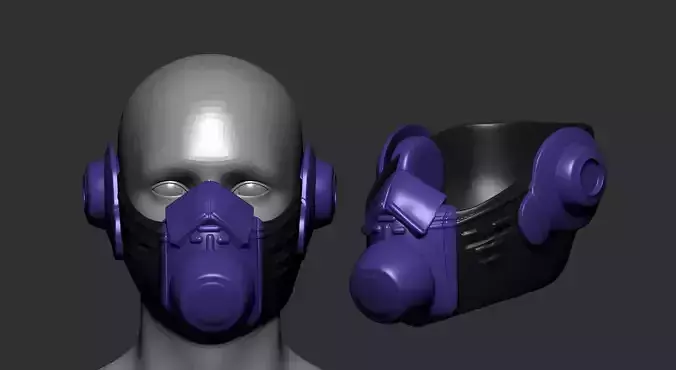 helmet high poly sculpt 3d printable 
