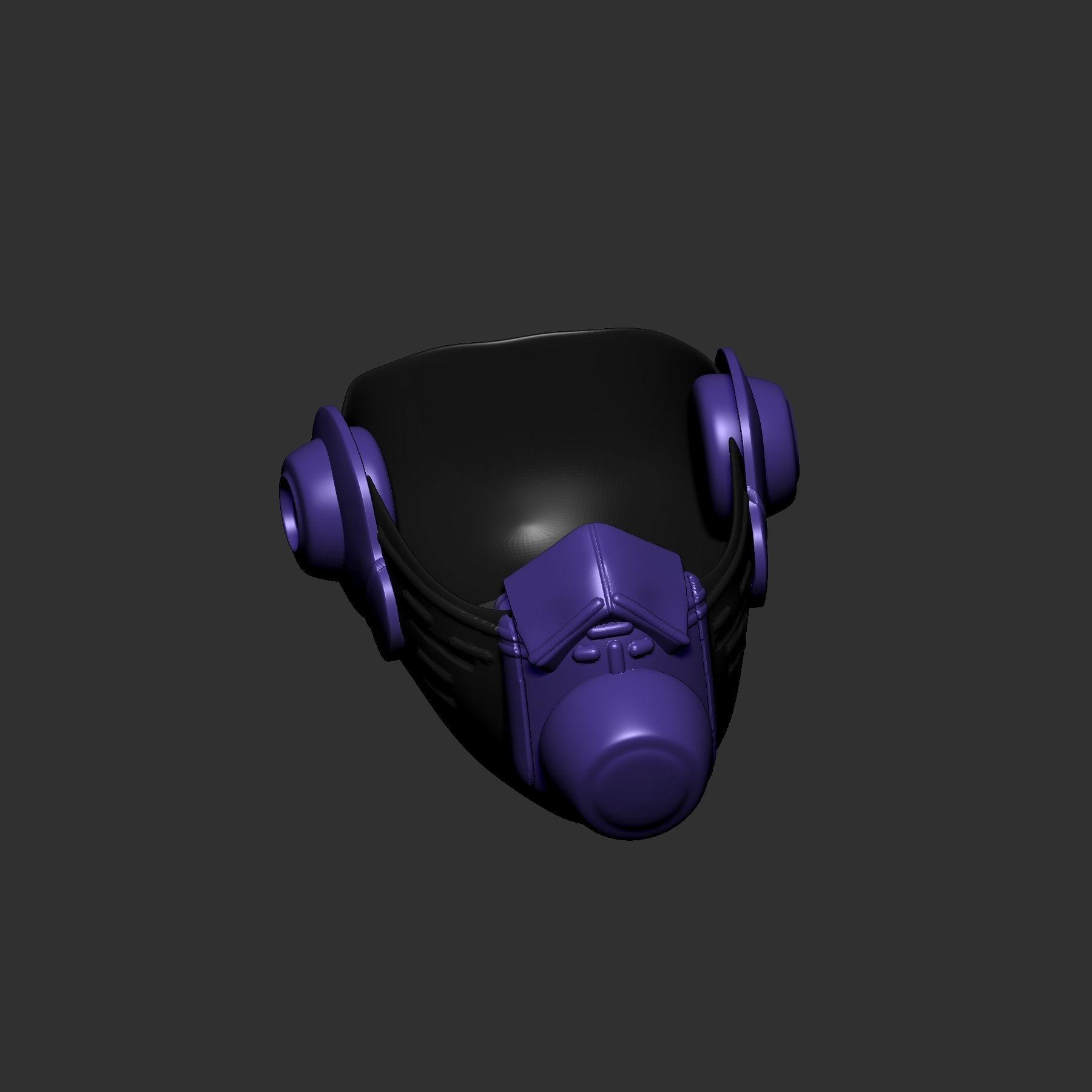helmet high poly sculpt 3d printable  3D model_5