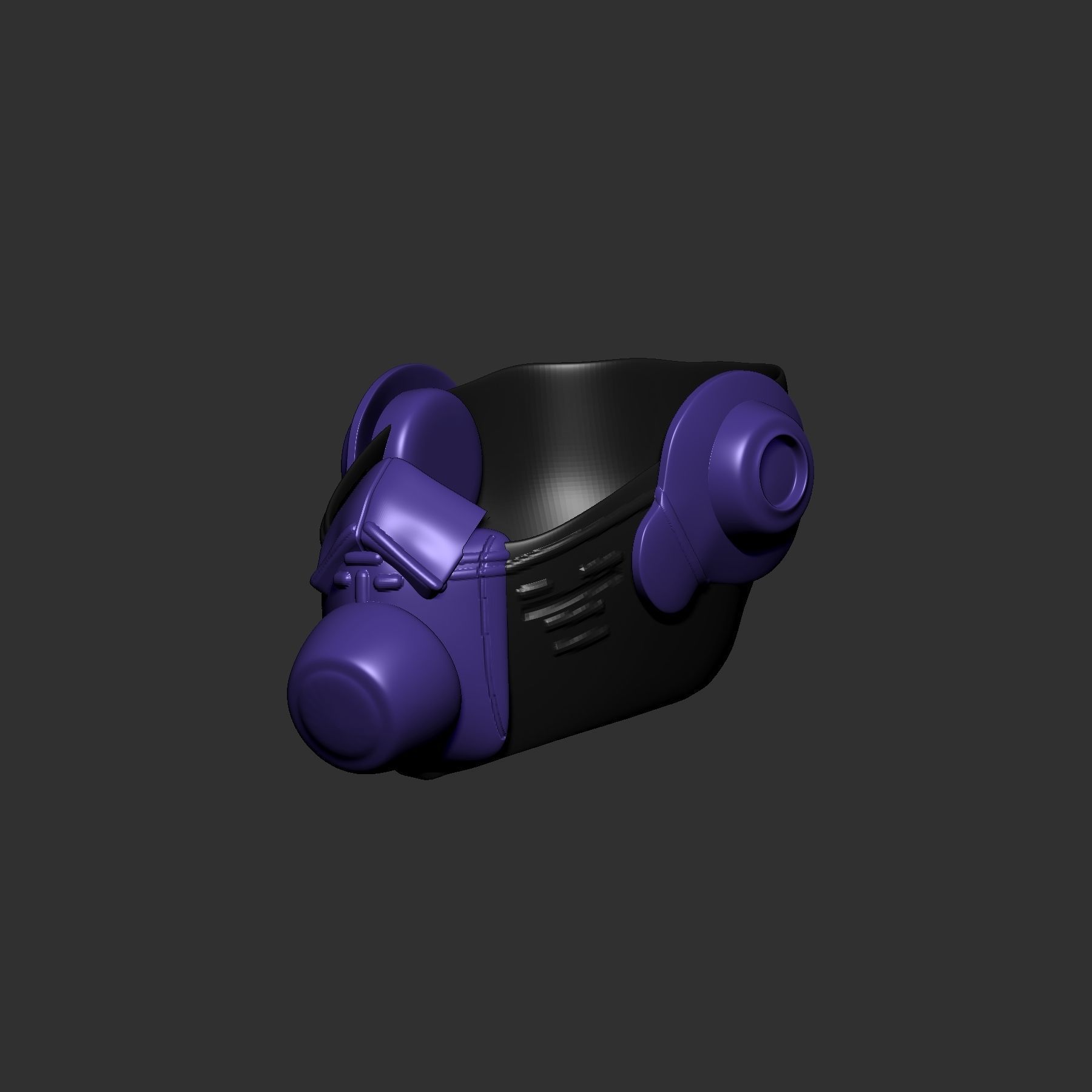 helmet high poly sculpt 3d printable  3D model_3