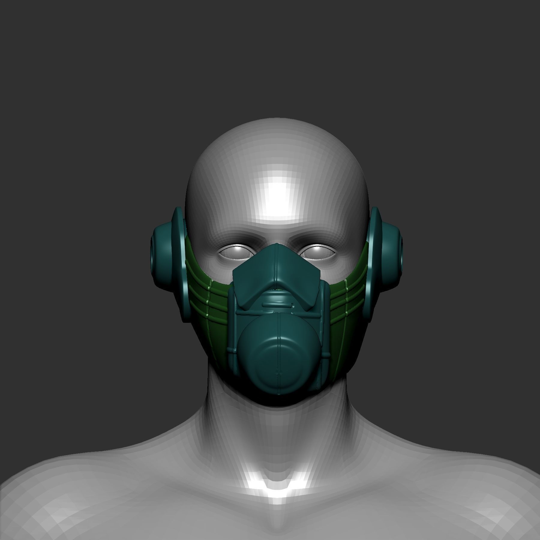 helmet high poly sculpt 3d printable 3D model_1