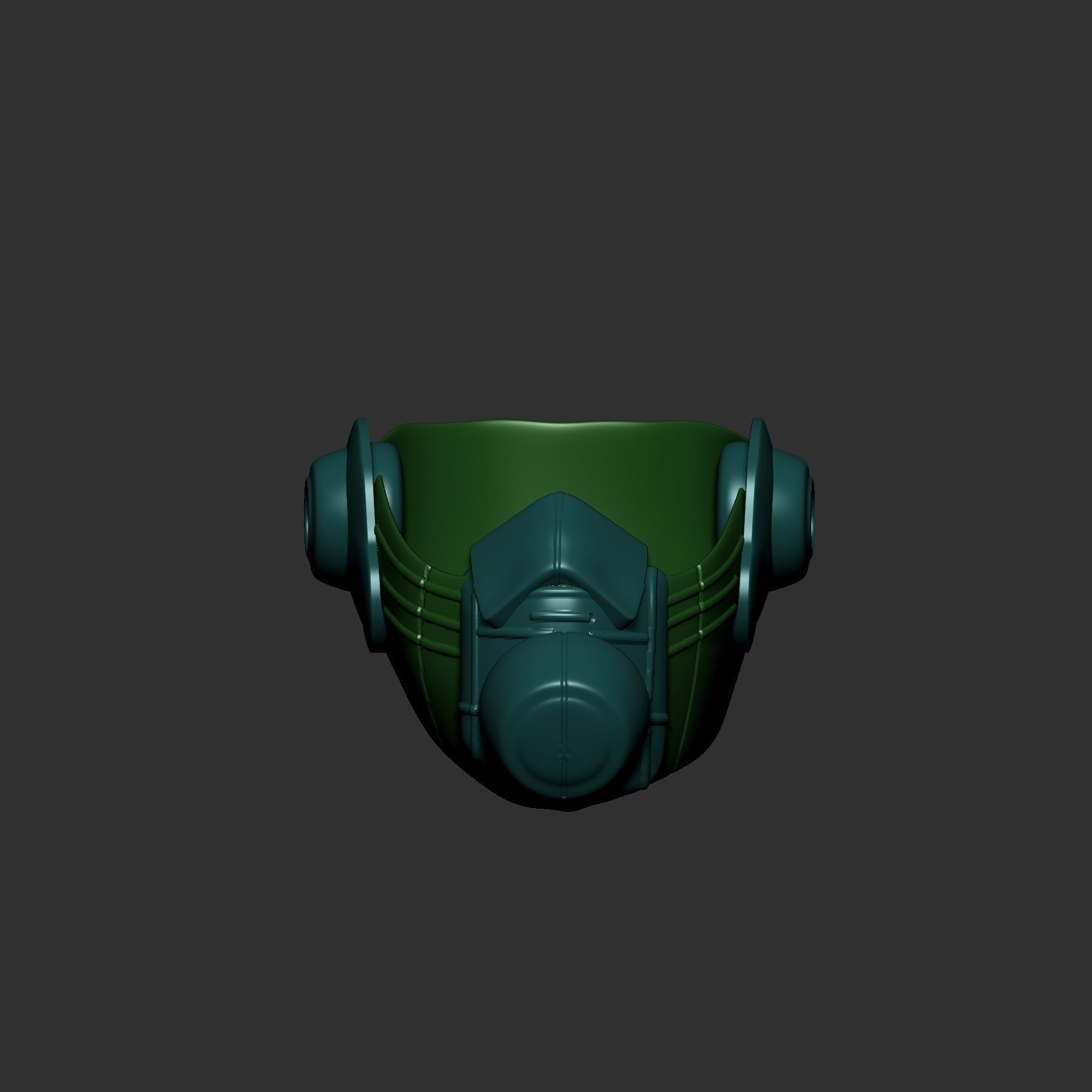 helmet high poly sculpt 3d printable 3D model_2