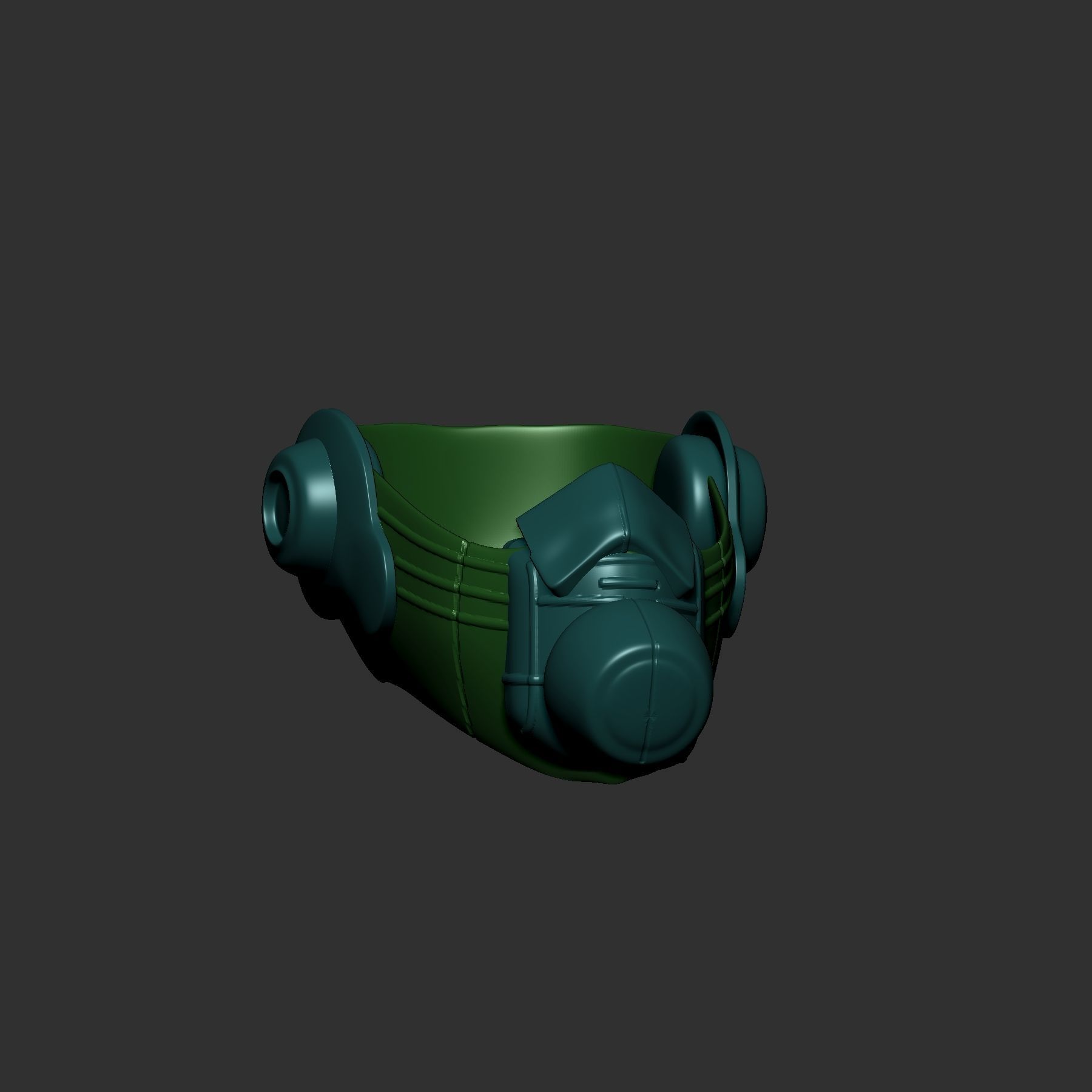 helmet high poly sculpt 3d printable 3D model_4