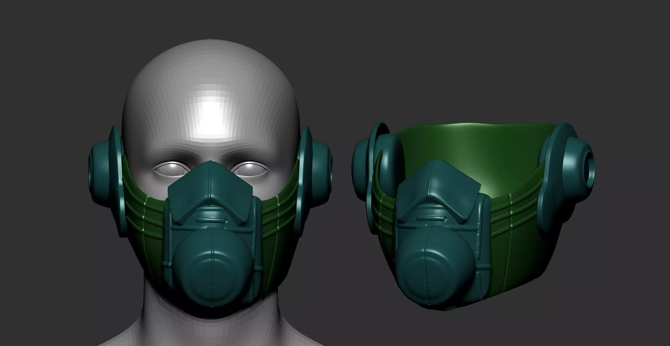 helmet high poly sculpt 3d printable 3D model_0