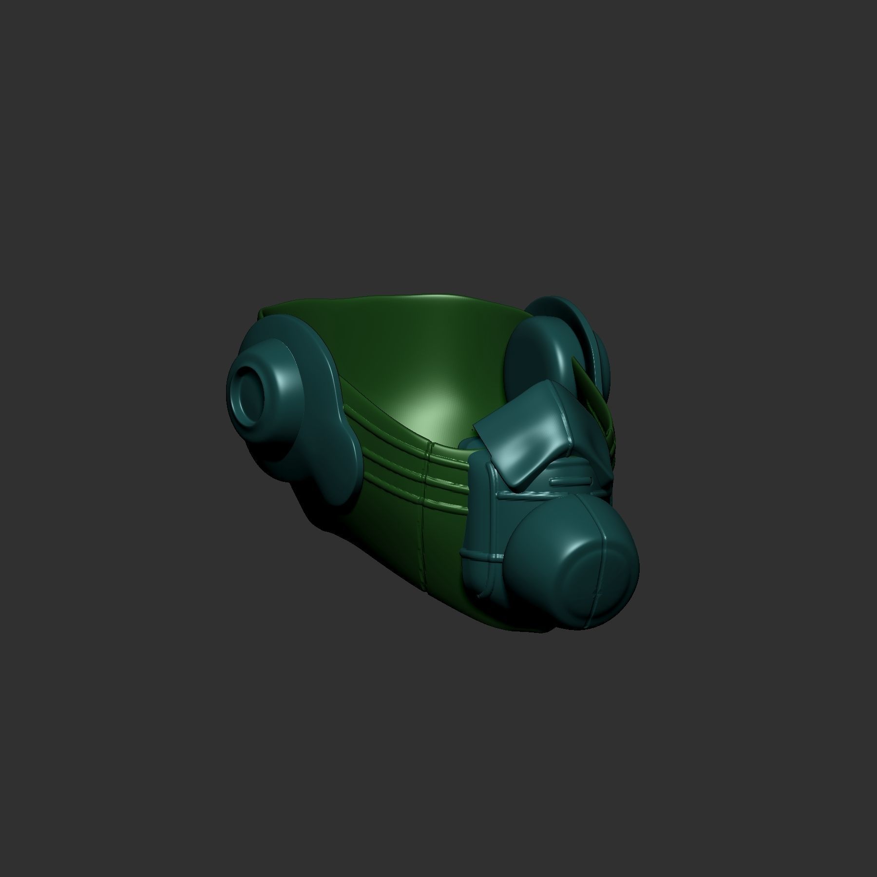 helmet high poly sculpt 3d printable 3D model_5