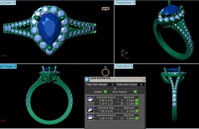 Diamond Ring 3dmodel  3D model