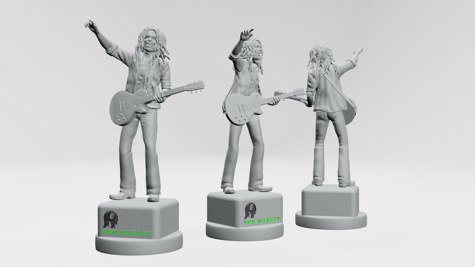 Bob Marley - 3D Printable 3D print model_3