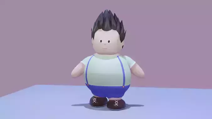 Cartoon Character Kiddy 3D Animation 3D model