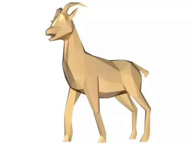 Polygonal Goat Printable