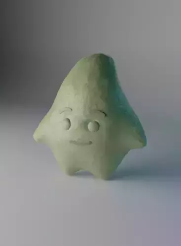 Cute Fat Character Low-poly 3D model