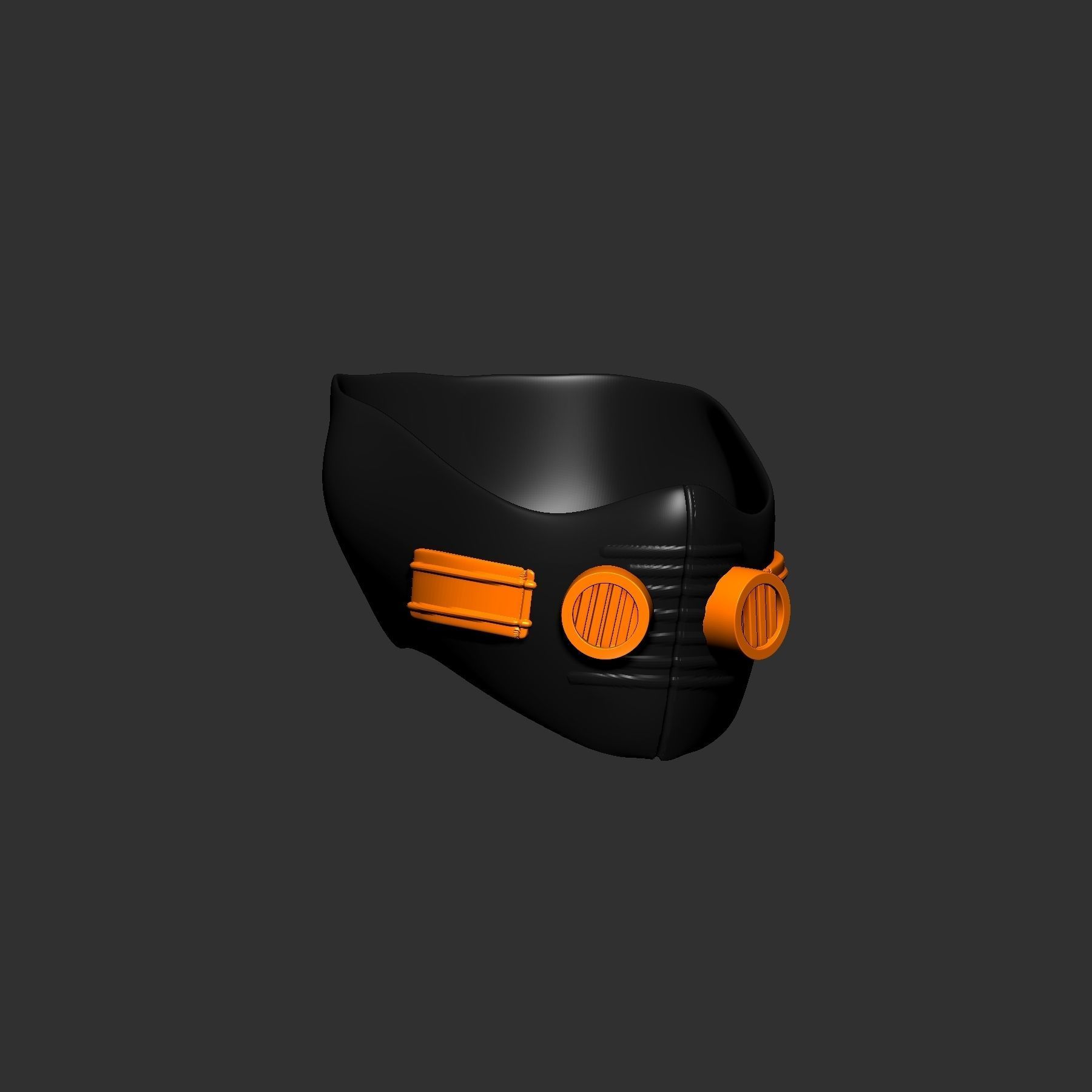 helmet high poly sculpt 3d printable 3D model_4