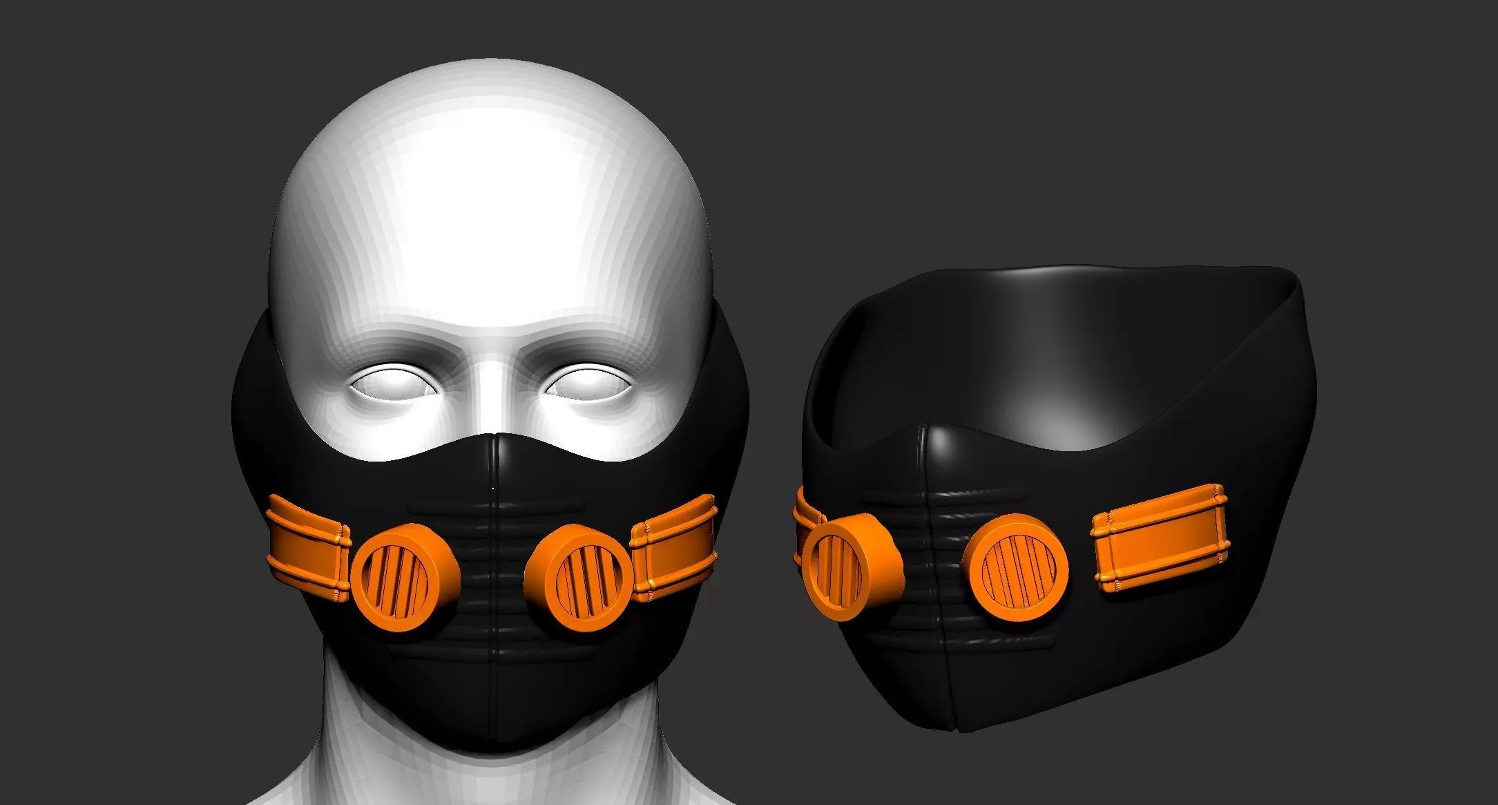 helmet high poly sculpt 3d printable 3D model_0