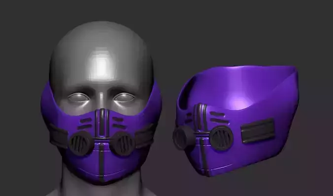 helmet high poly sculpt 3d printable 