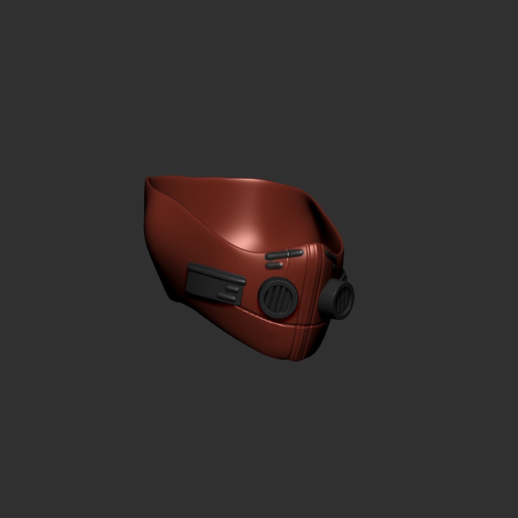 helmet high poly sculpt 3d printable 3D model_4