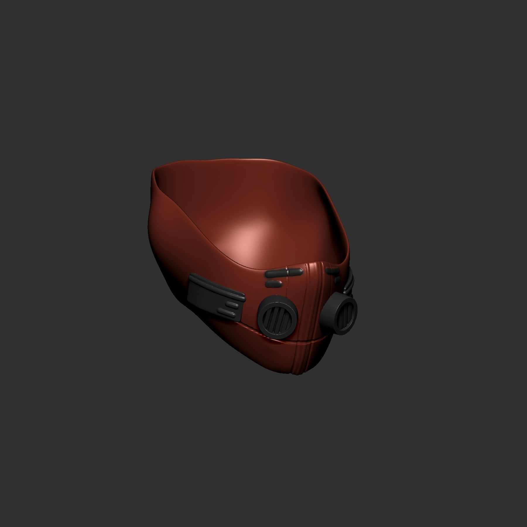 helmet high poly sculpt 3d printable 3D model_5