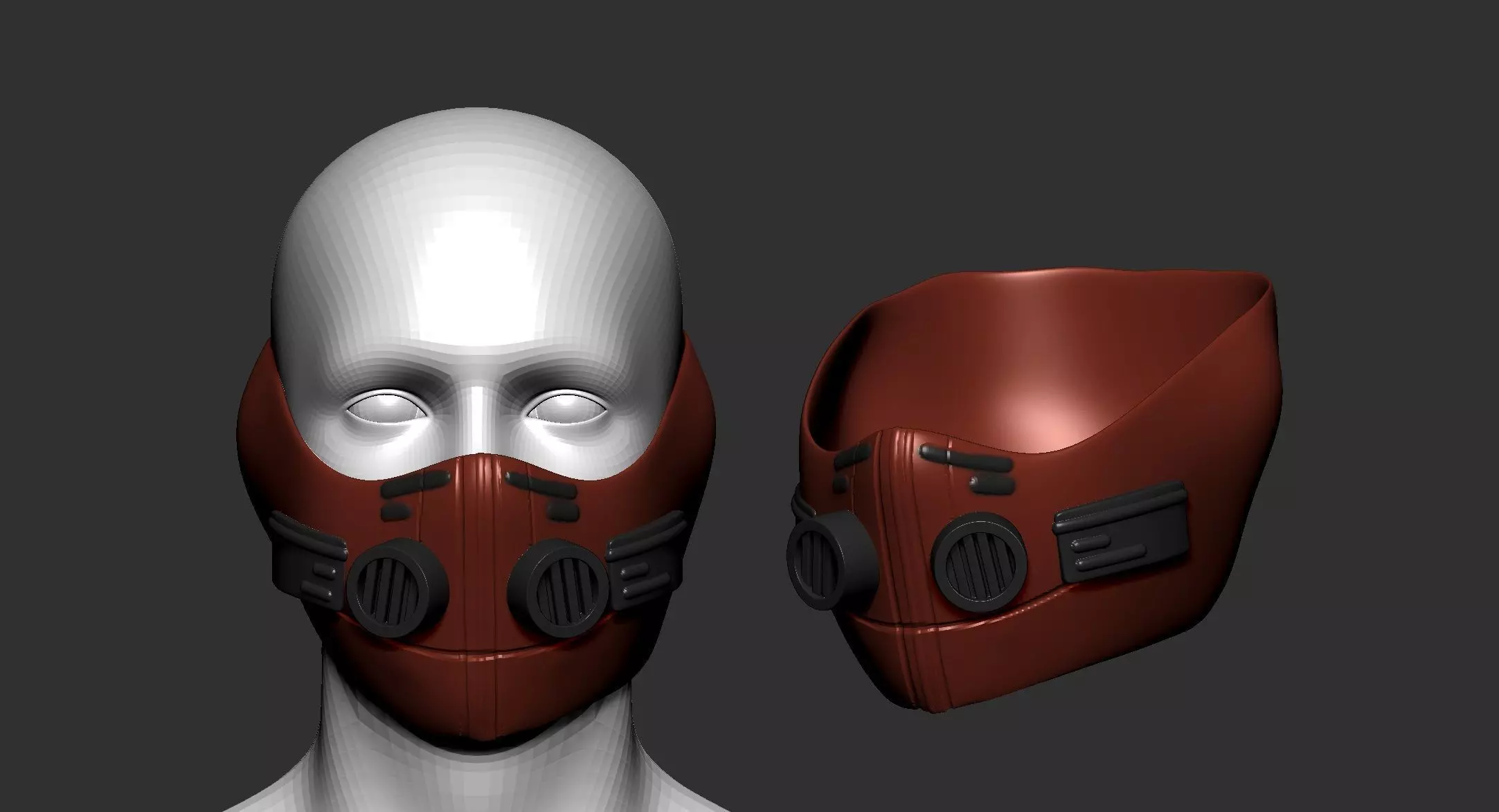 helmet high poly sculpt 3d printable 3D model_0
