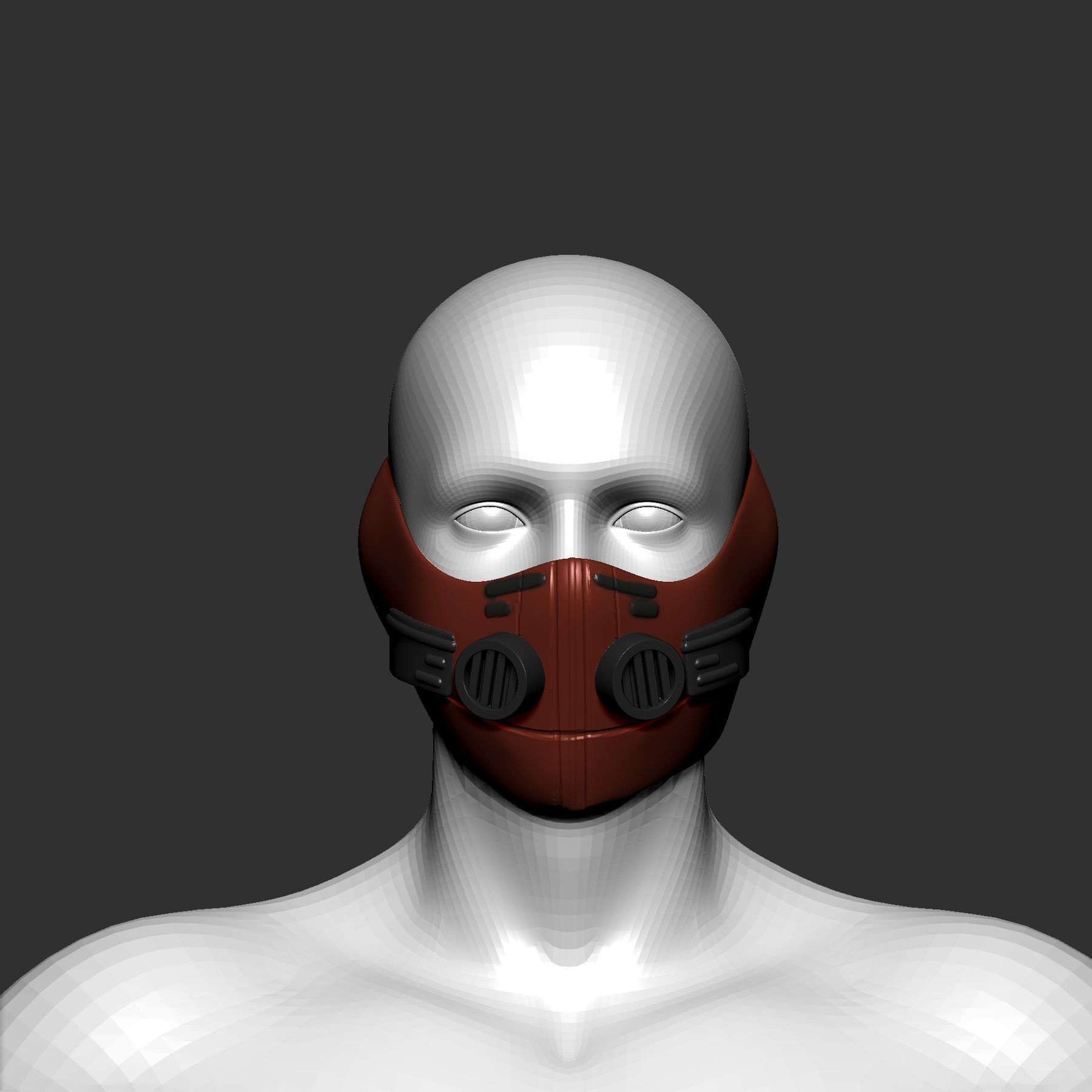 helmet high poly sculpt 3d printable 3D model_1