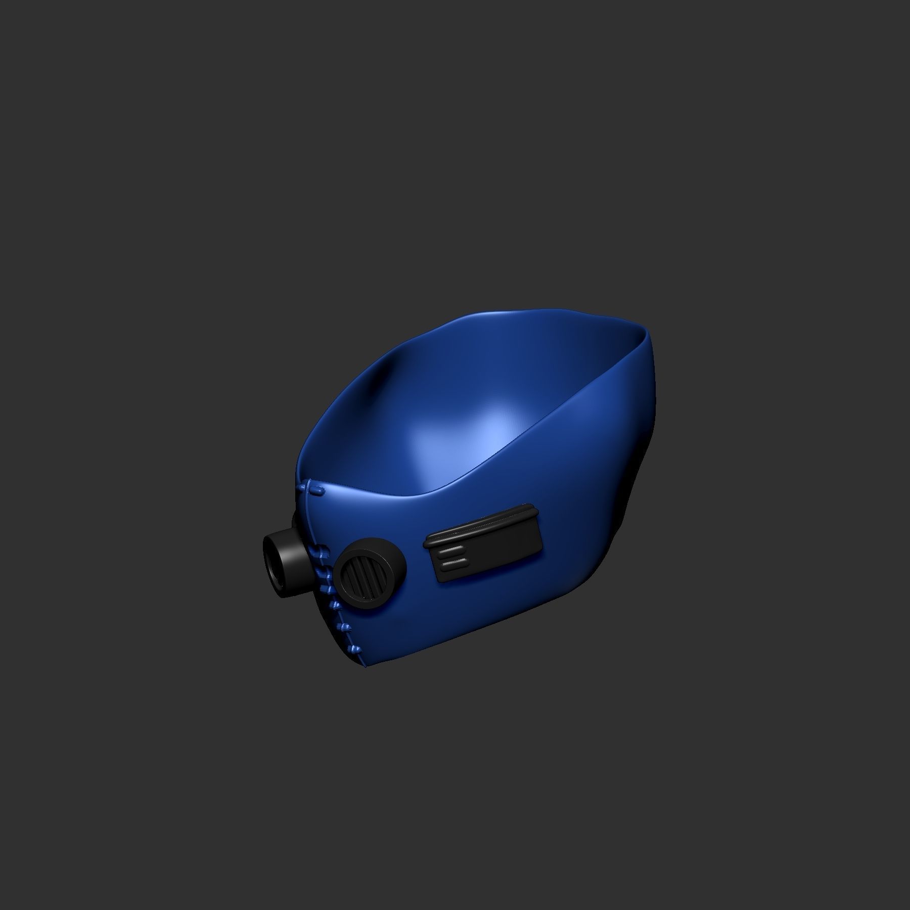 helmet high poly sculpt 3d printable 3D model_5