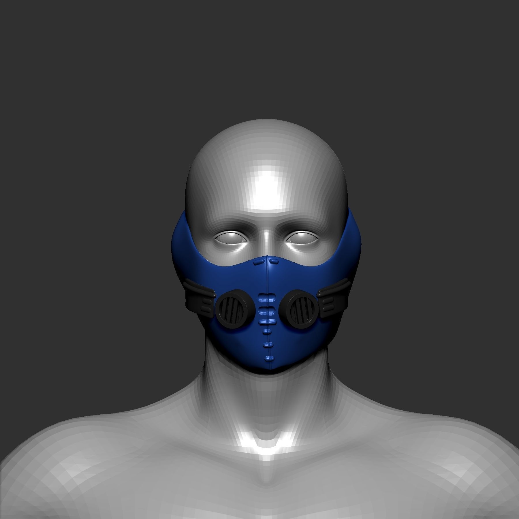 helmet high poly sculpt 3d printable 3D model_1