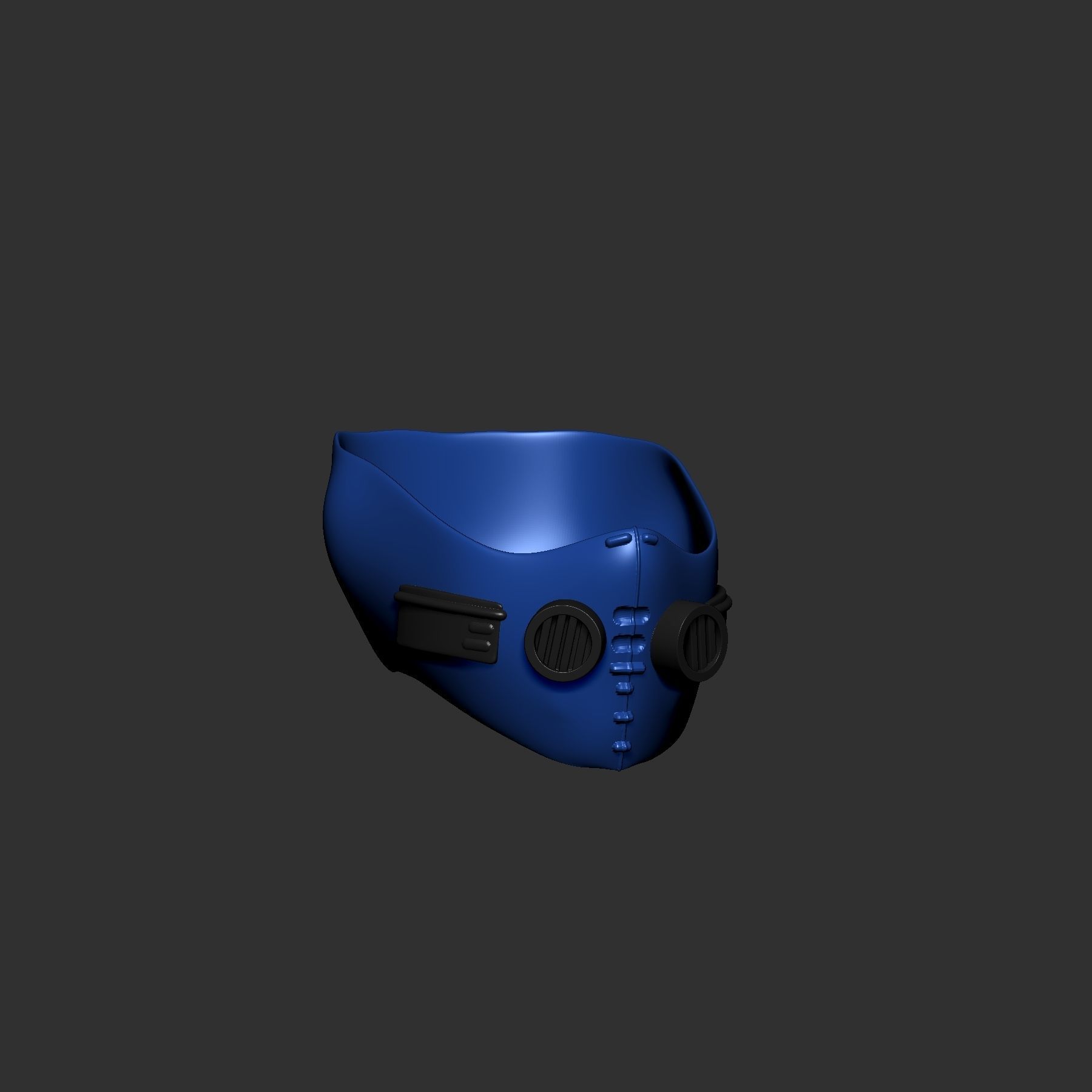 helmet high poly sculpt 3d printable 3D model_3