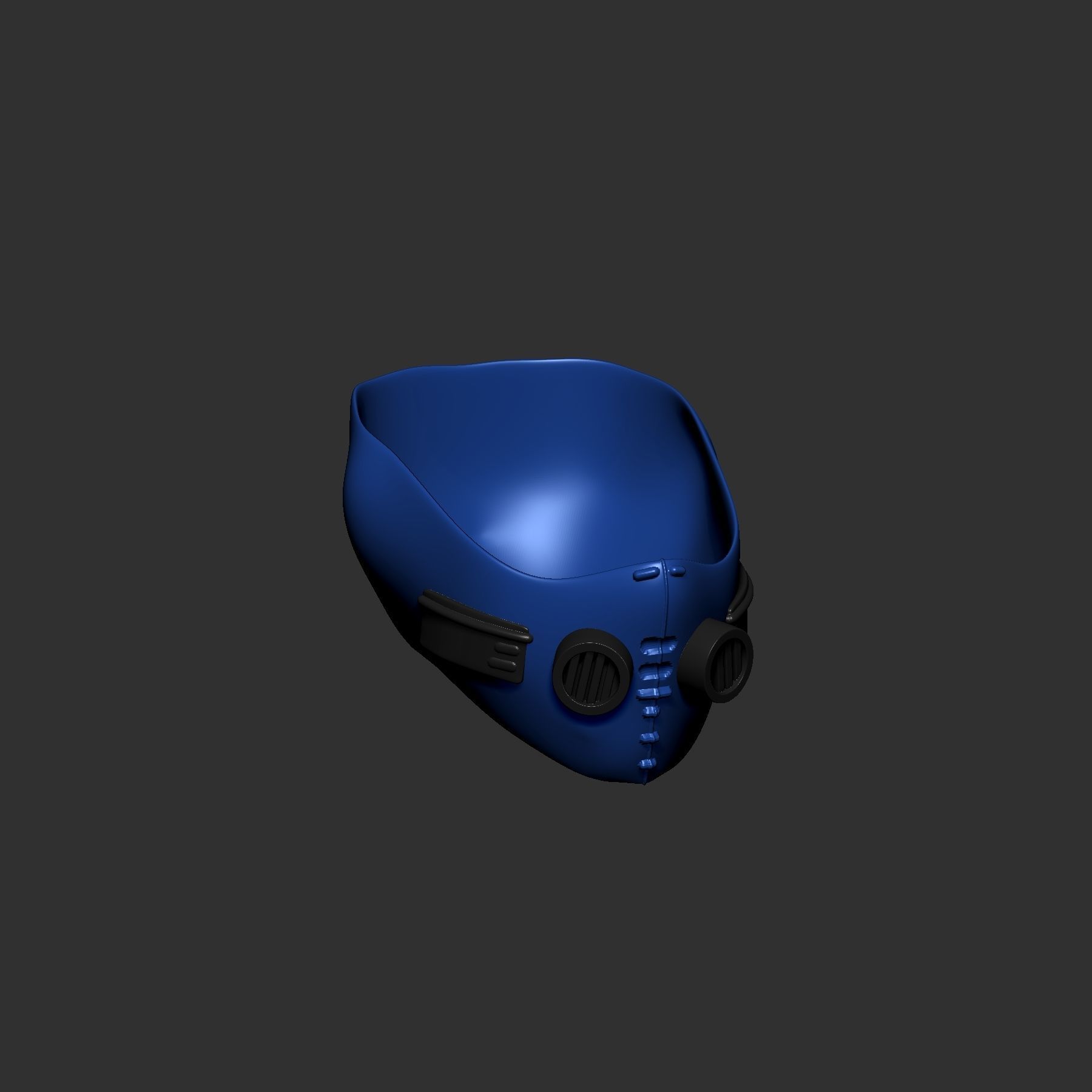helmet high poly sculpt 3d printable 3D model_4