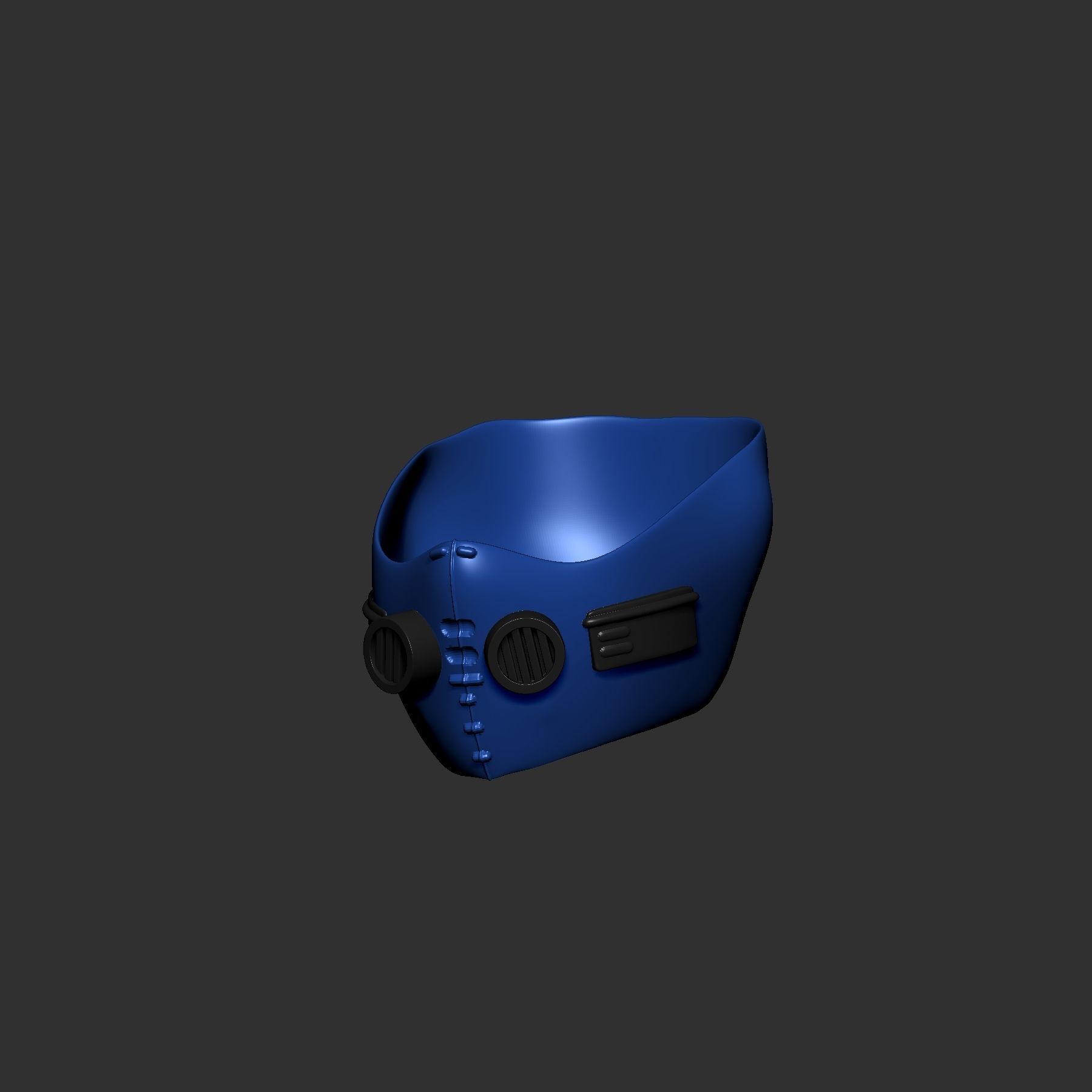 helmet high poly sculpt 3d printable 3D model_2