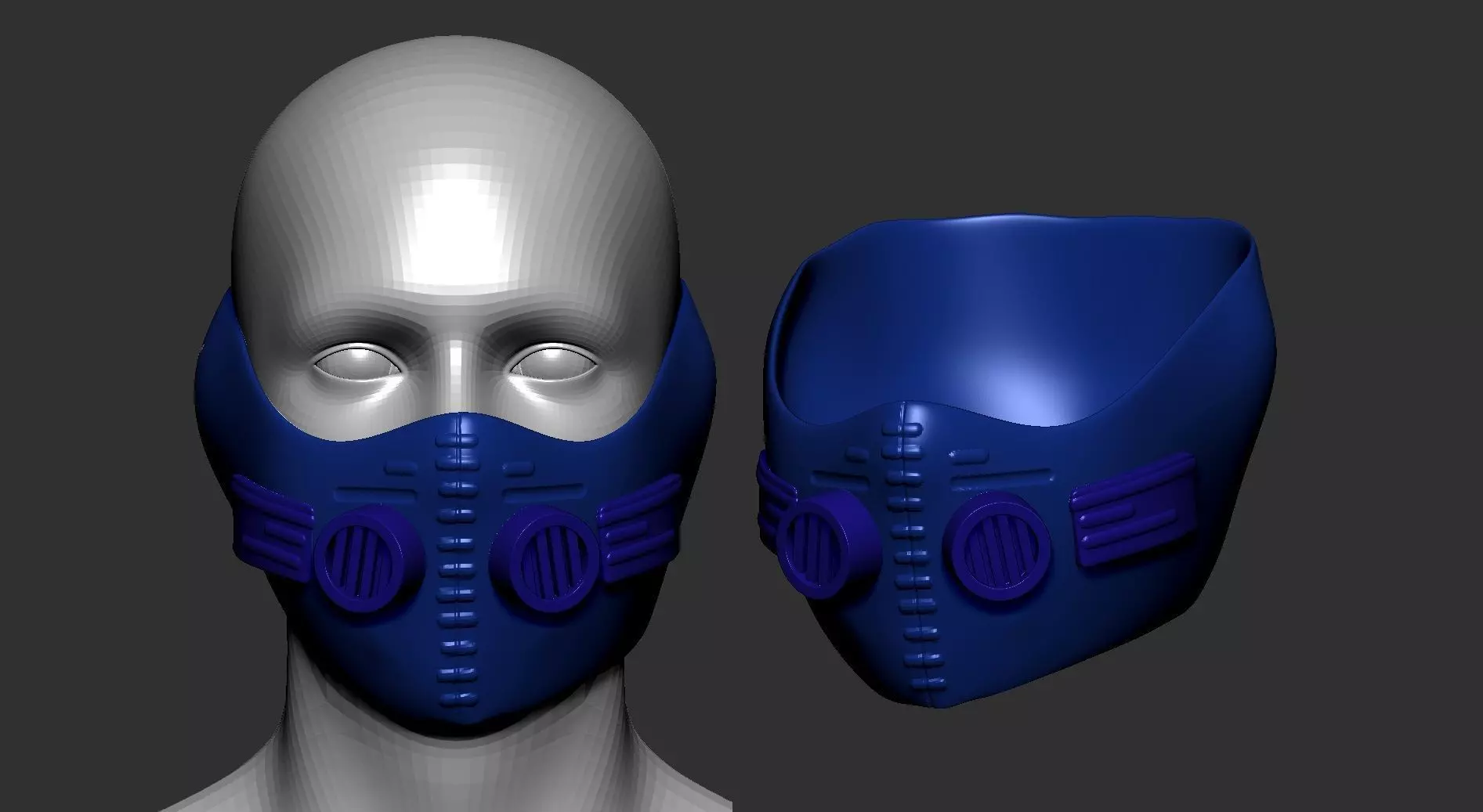 helmet high poly sculpt 3d printable 3D model_0