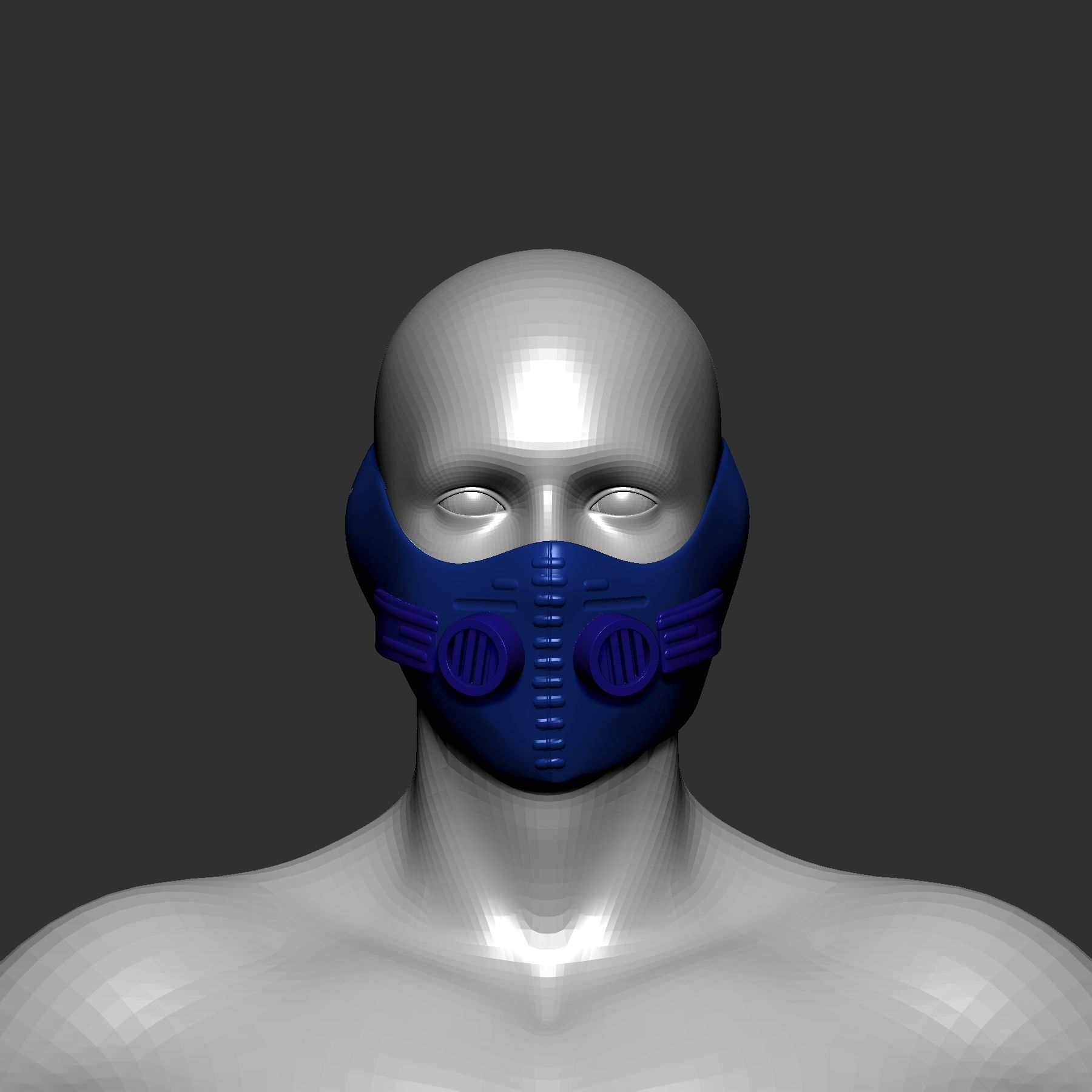 helmet high poly sculpt 3d printable 3D model_1