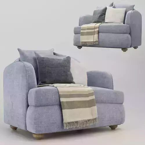 armchair with pillows