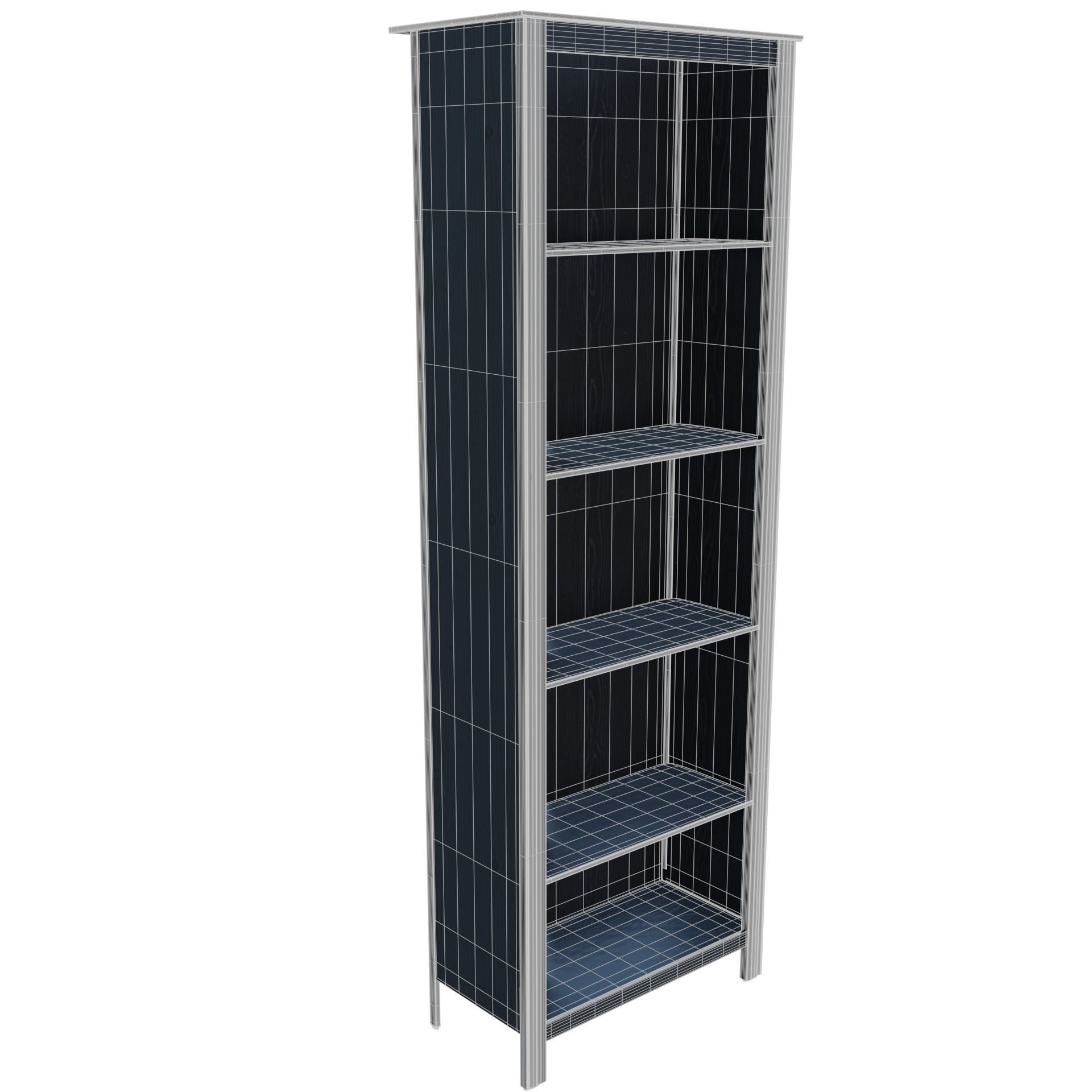 Bookself with a classical design 3D model_2