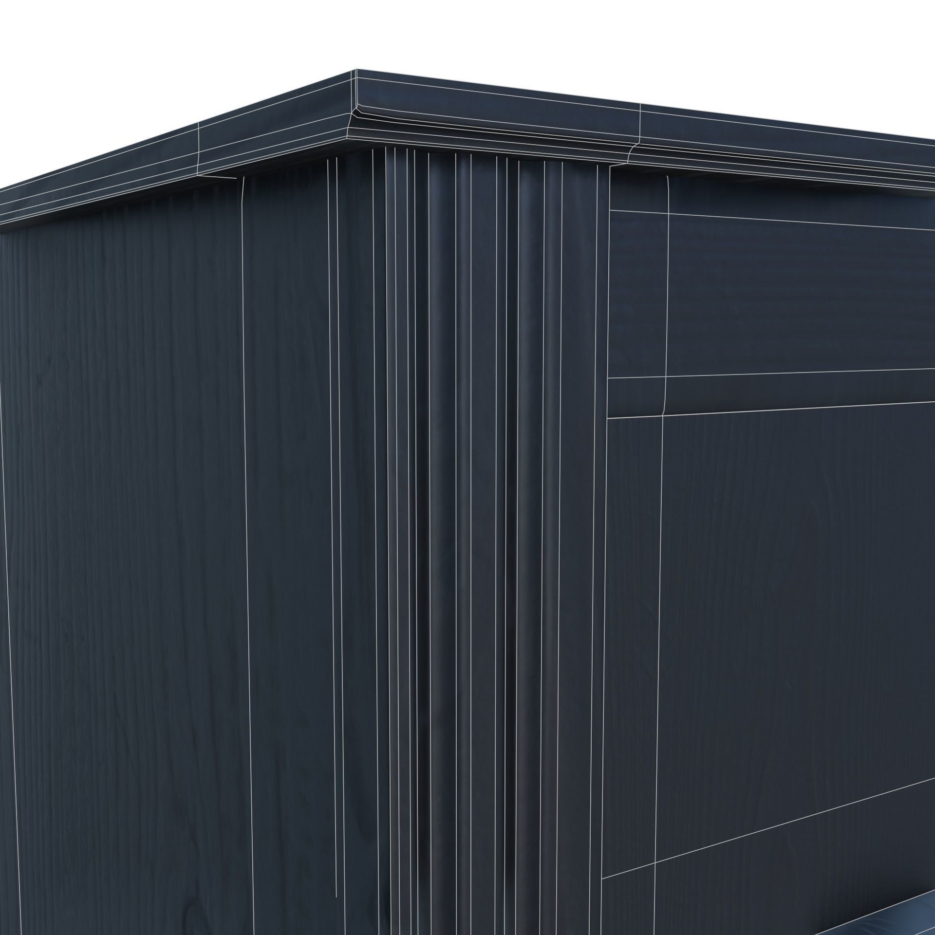 Bookself with a classical design 3D model_3