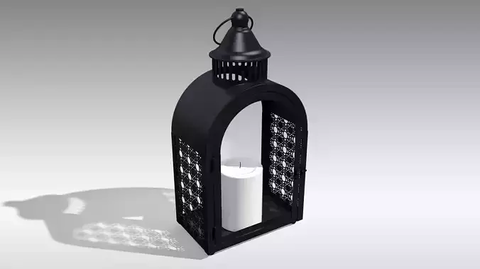 Metal Lantern 04 Low-poly 3D model