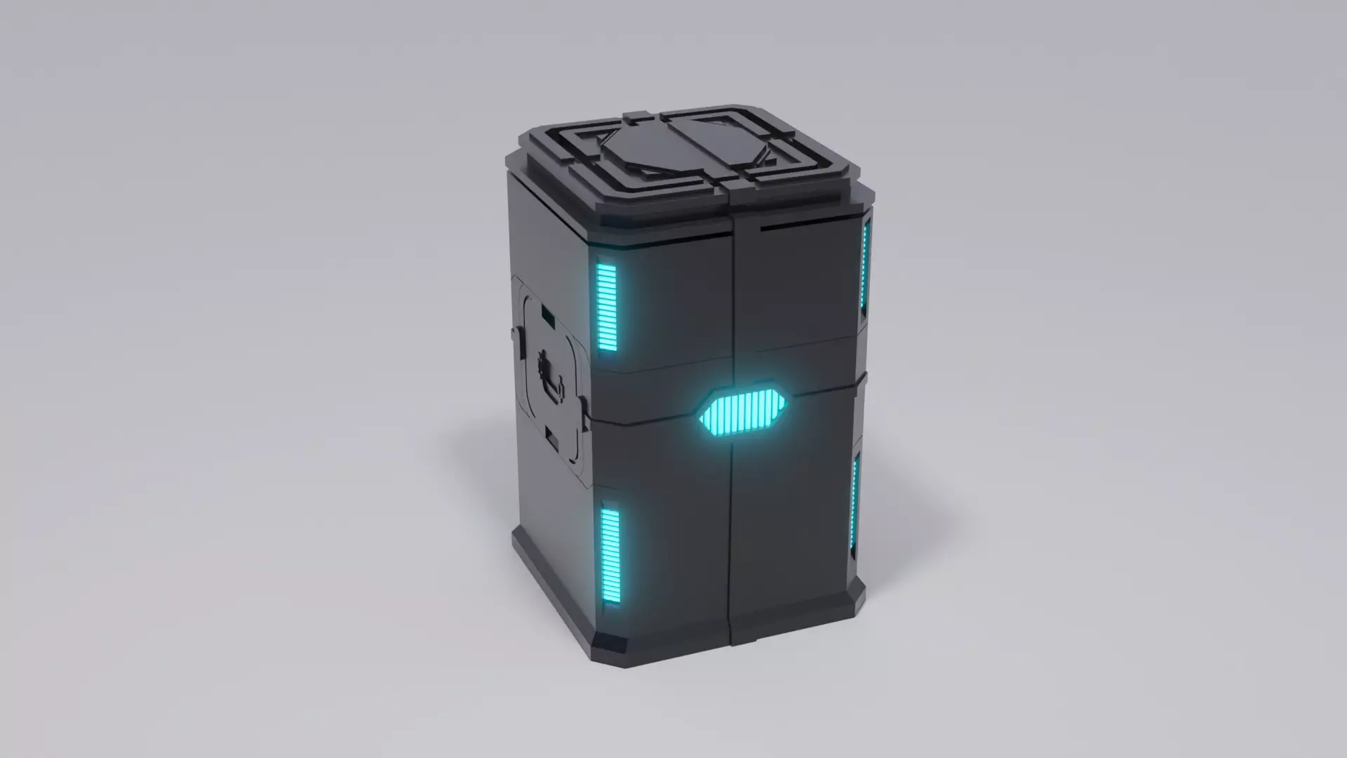 Sci-Fi Barrel 2 Low-poly 3D model