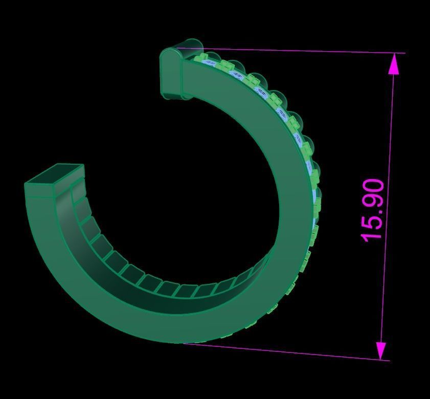 Diamond Infinity Hoop Fashion Earring 3D print model_4