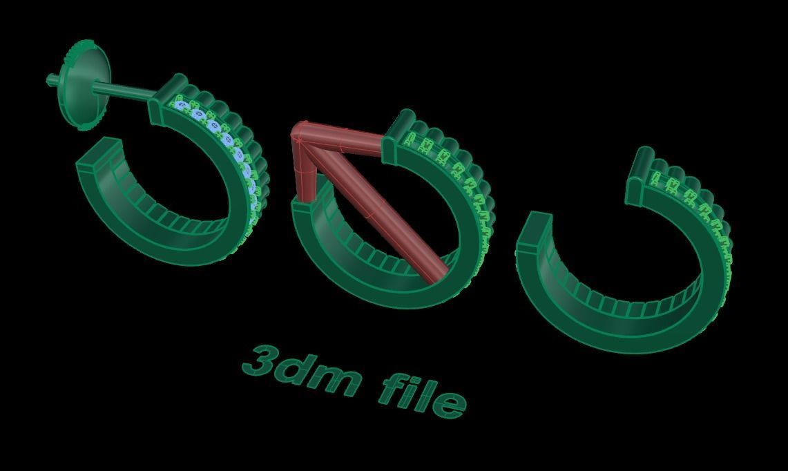 Diamond Infinity Hoop Fashion Earring 3D print model_7