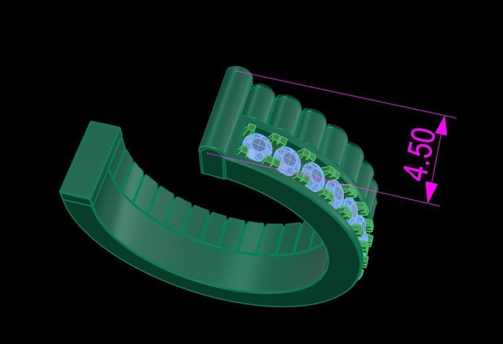 Diamond Infinity Hoop Fashion Earring 3D print model_5