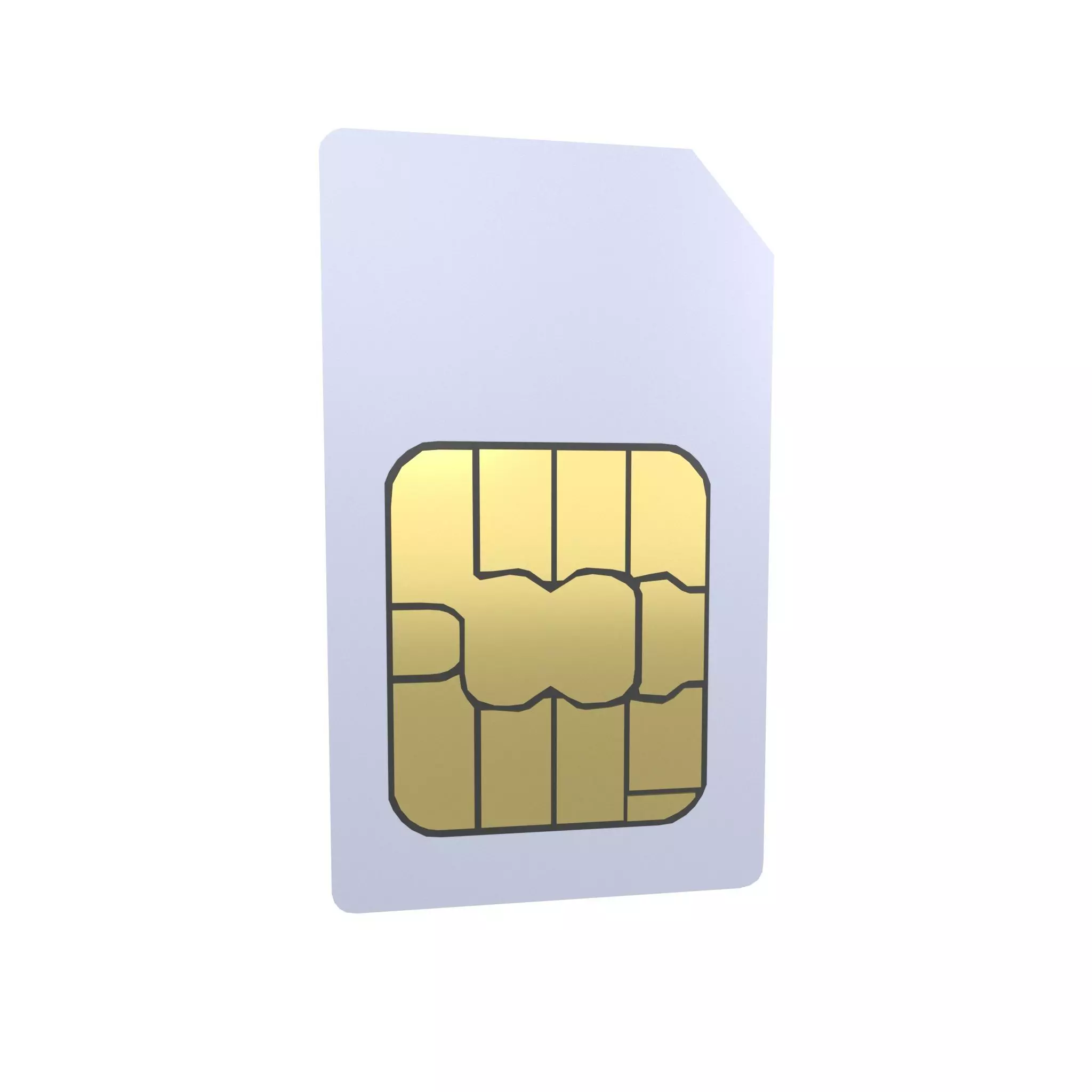 Mini Sim Card v1 001 Low-poly 3D model_0