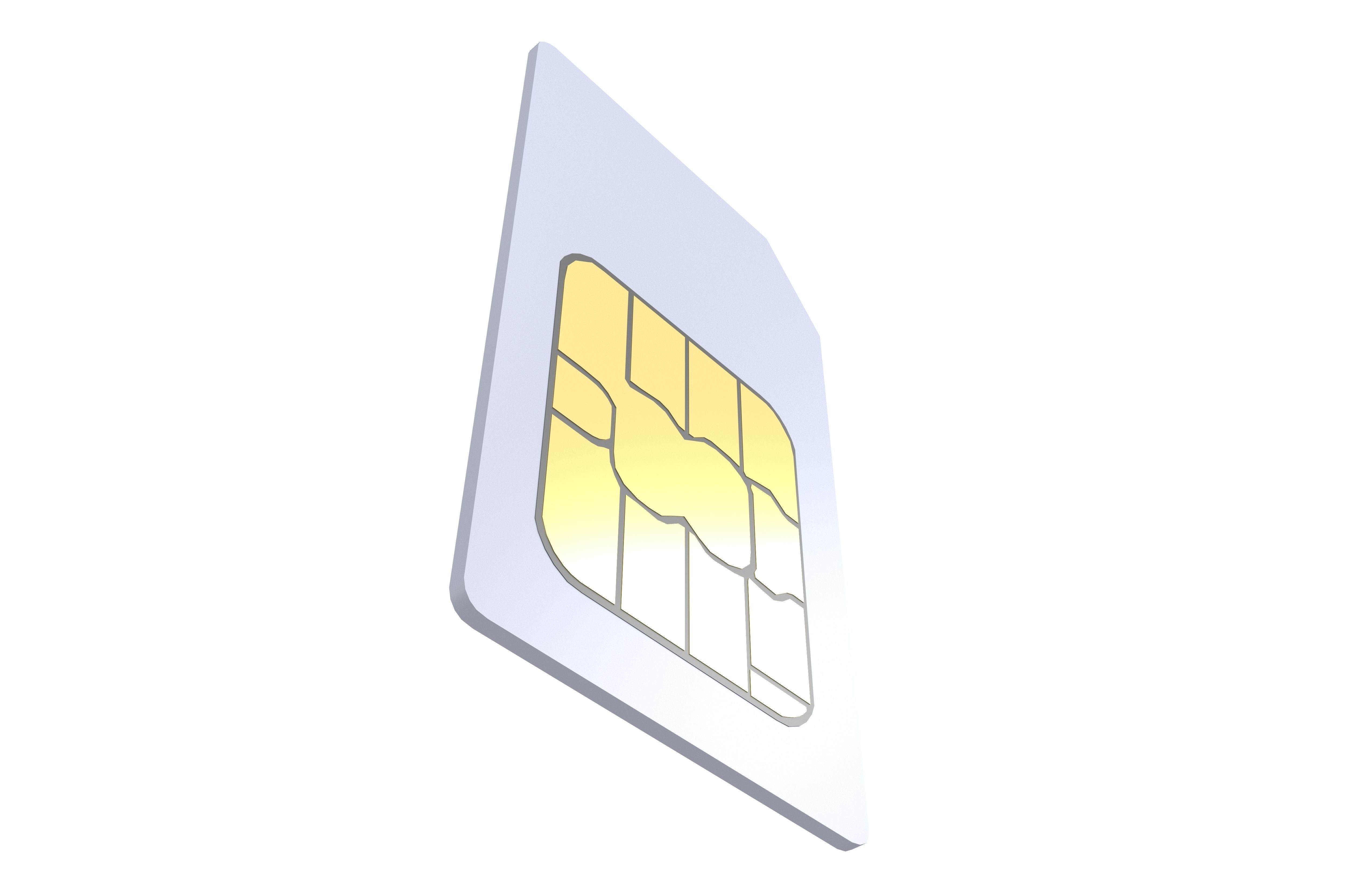 Mini Sim Card v1 001 Low-poly 3D model_3