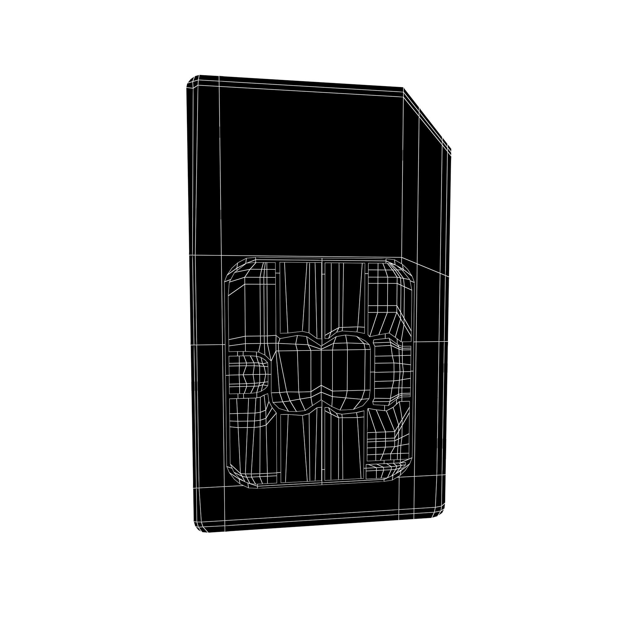Mini Sim Card v1 001 Low-poly 3D model_5