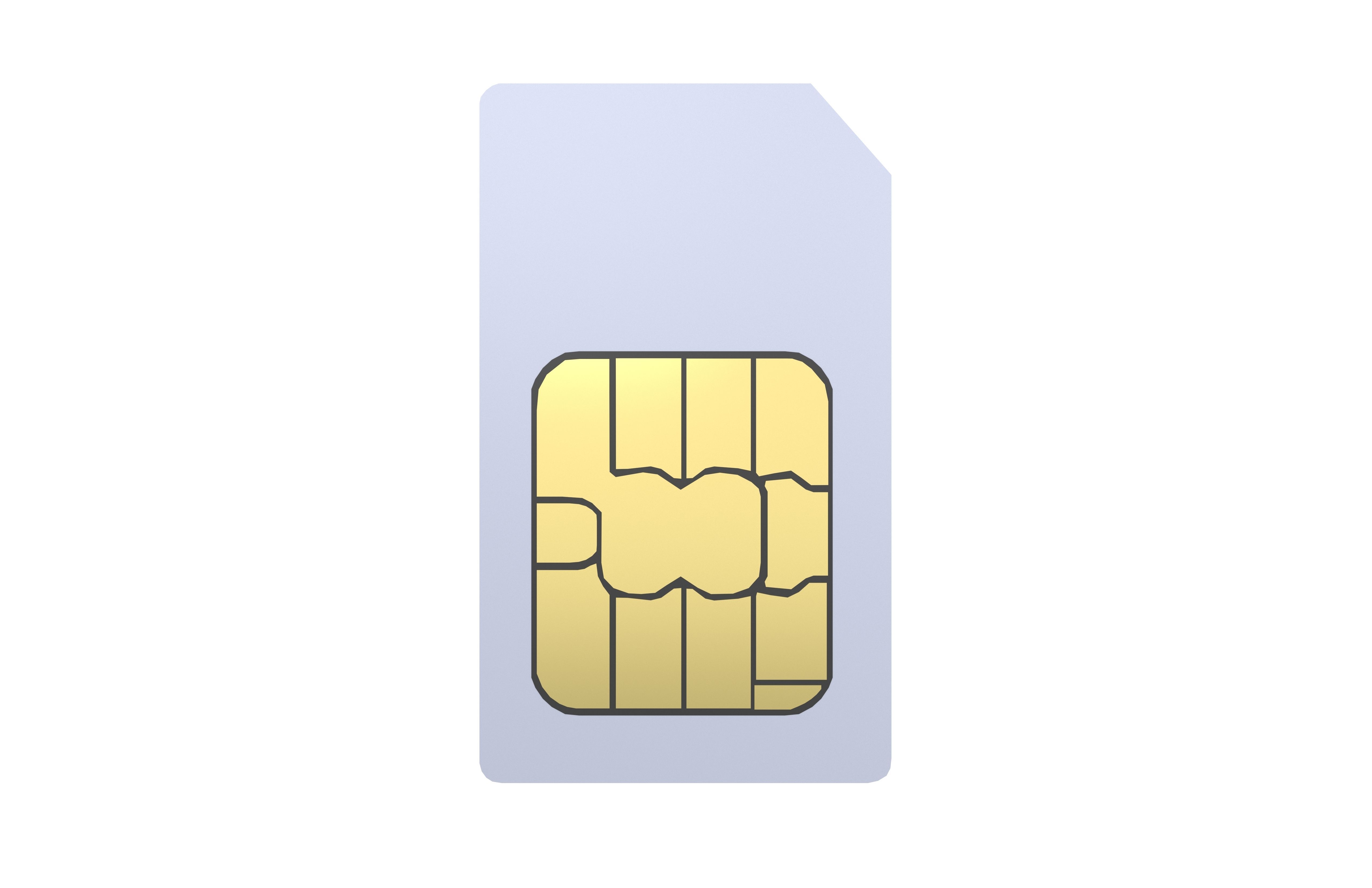 Mini Sim Card v1 001 Low-poly 3D model_1