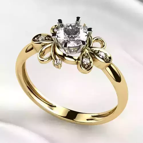 5mm Stone Gold Ring