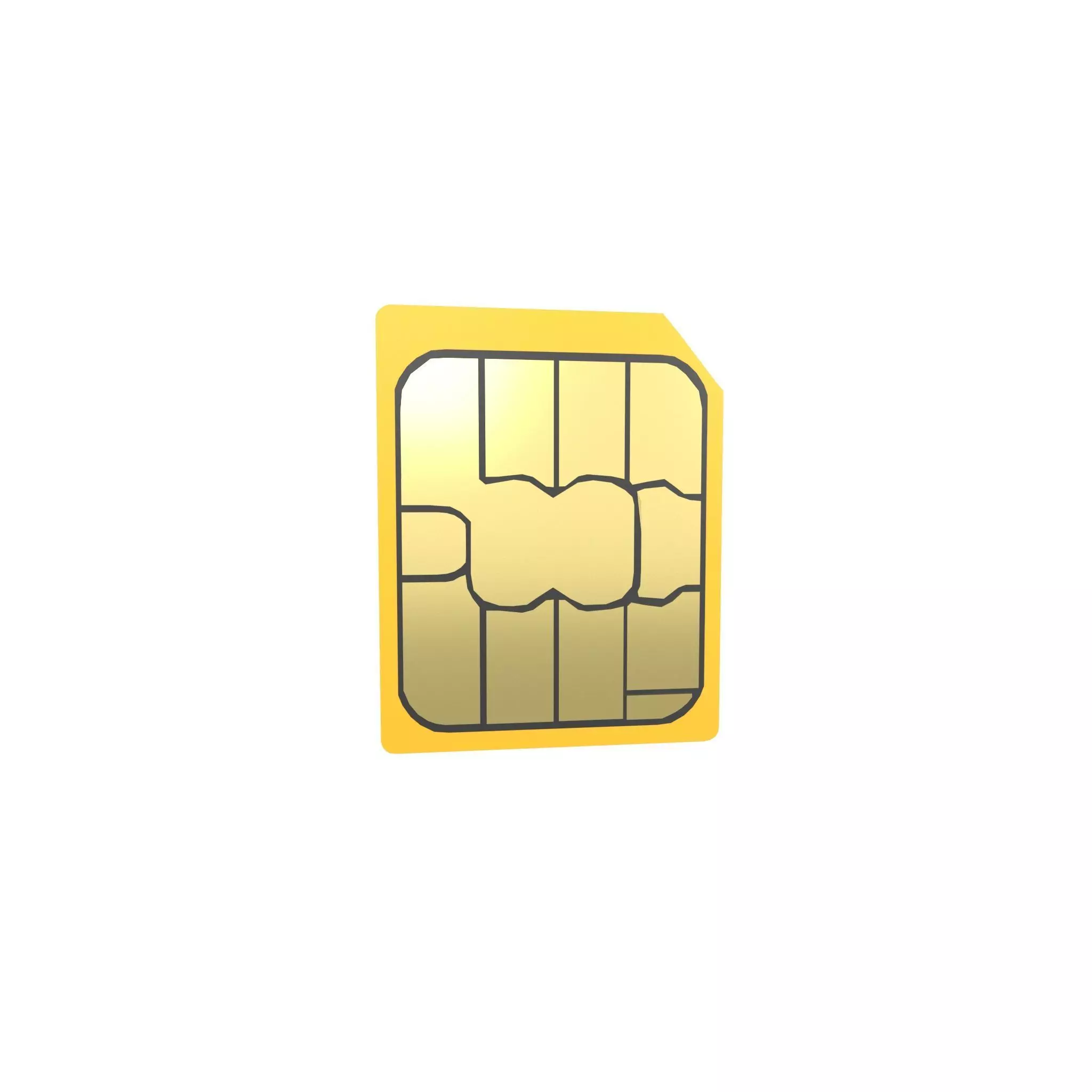 Mirco Sim Card v1 002 Low-poly 3D model_0