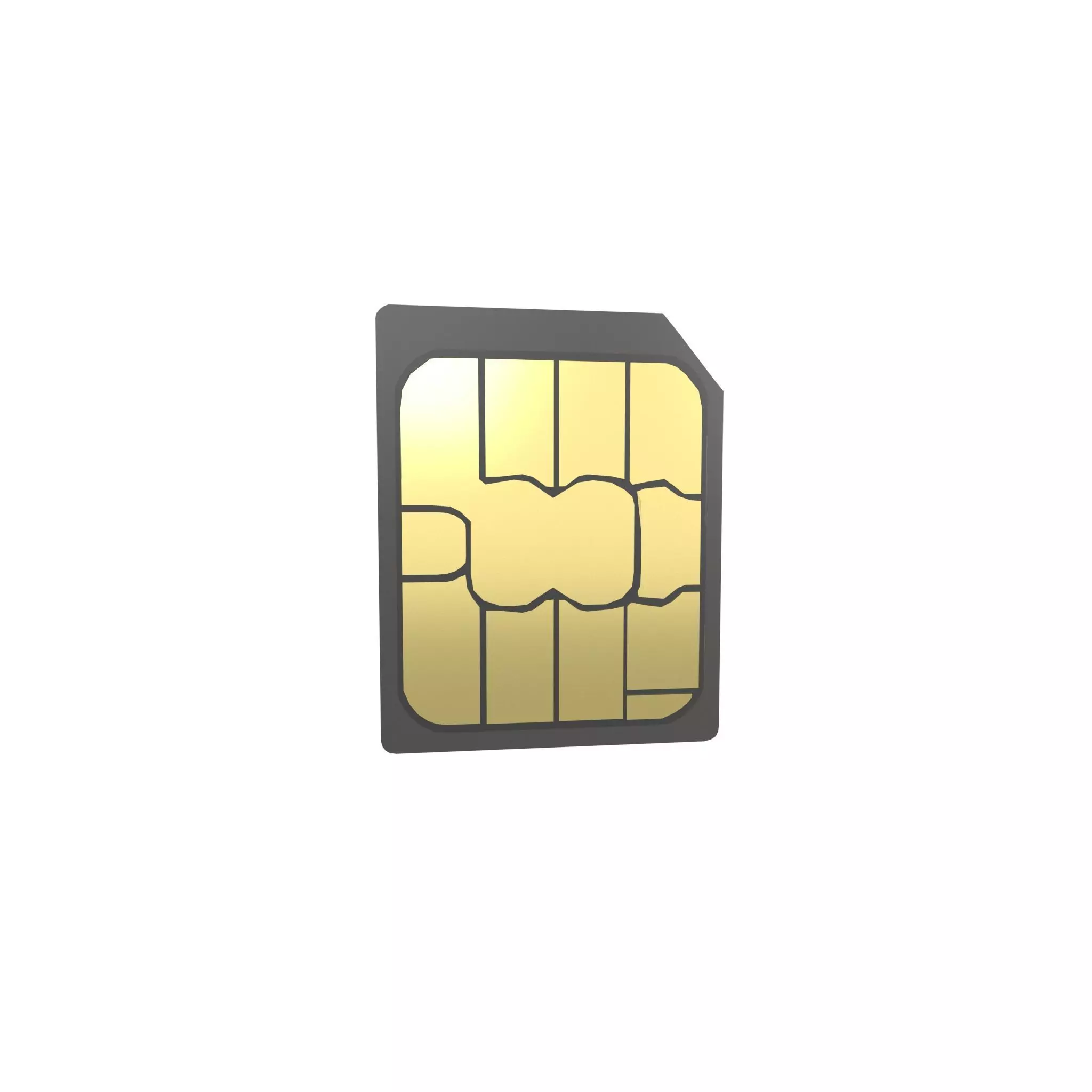 Mirco Sim Card v1 003 Low-poly 3D model_0
