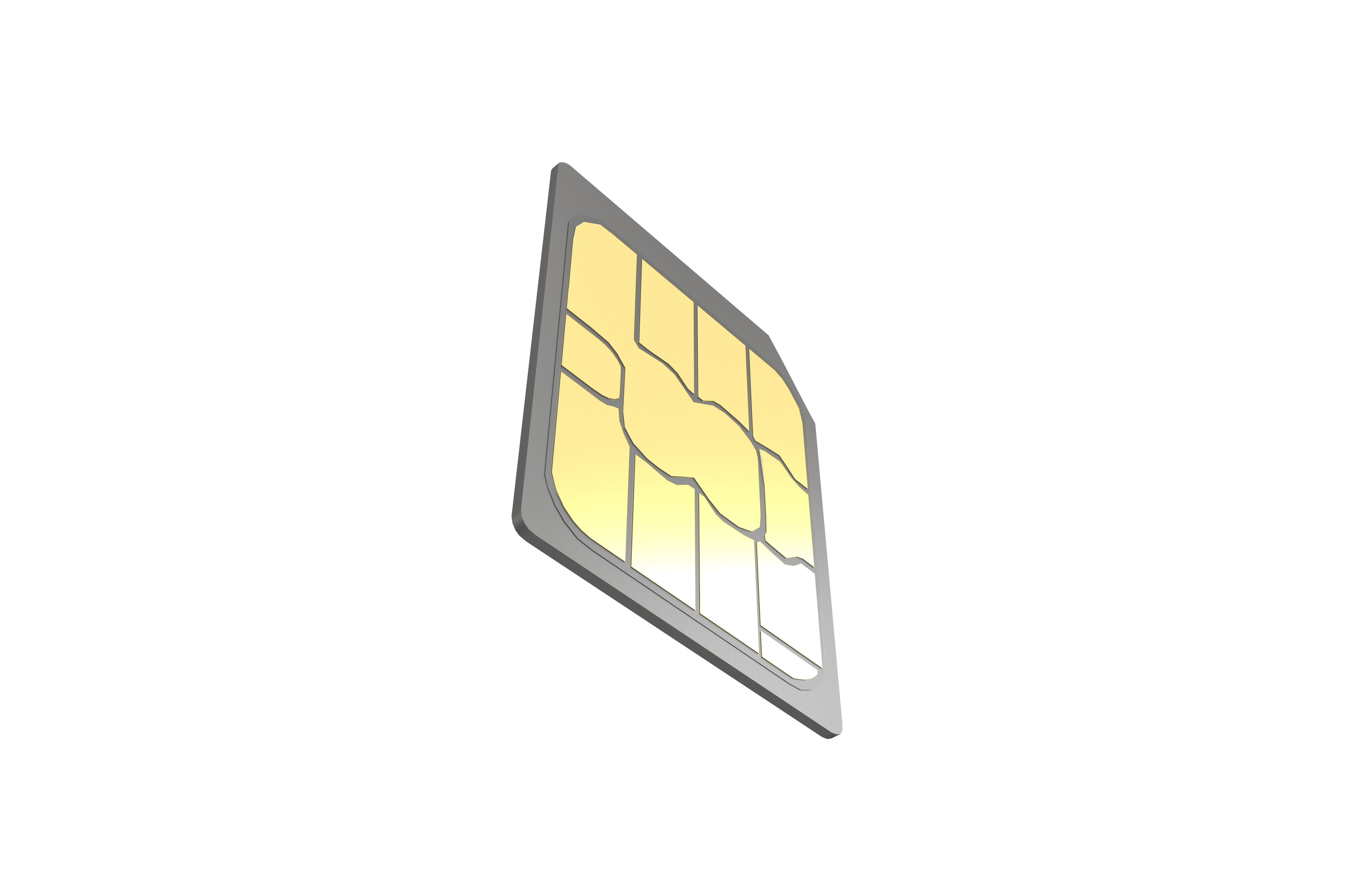 Mirco Sim Card v1 003 Low-poly 3D model_3