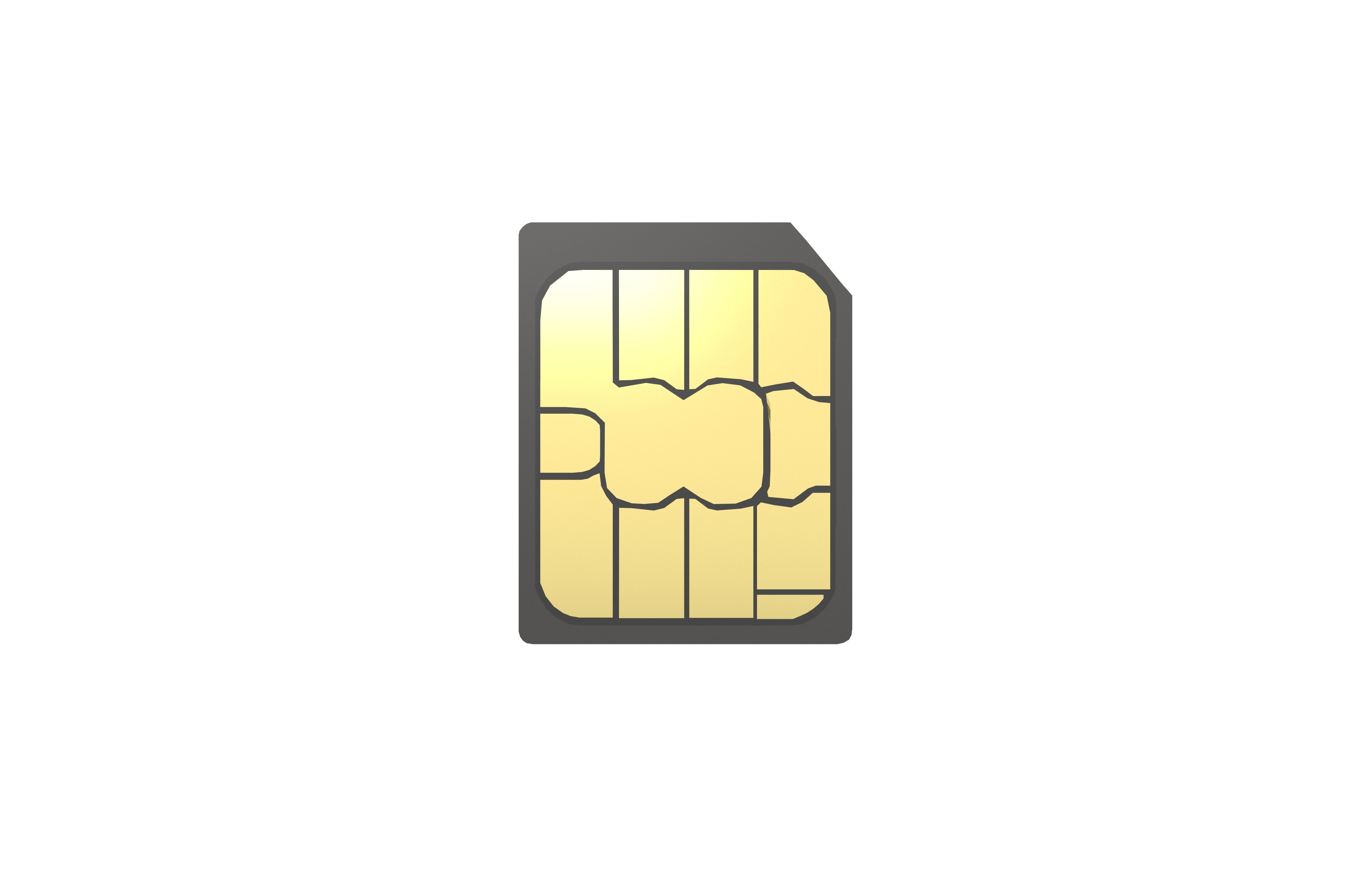 Mirco Sim Card v1 003 Low-poly 3D model_1