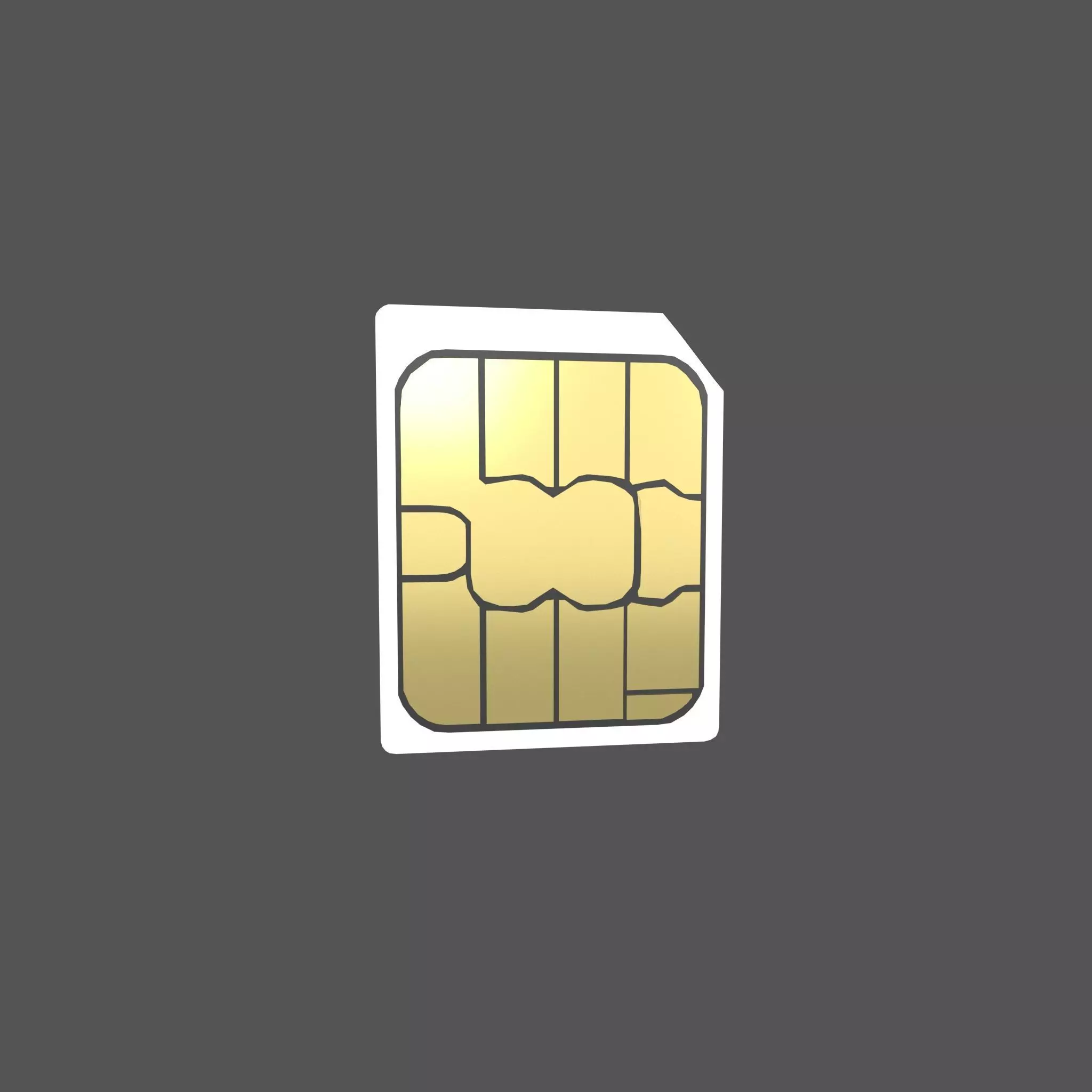 Mirco Sim Card v1 004 Low-poly 3D model_0
