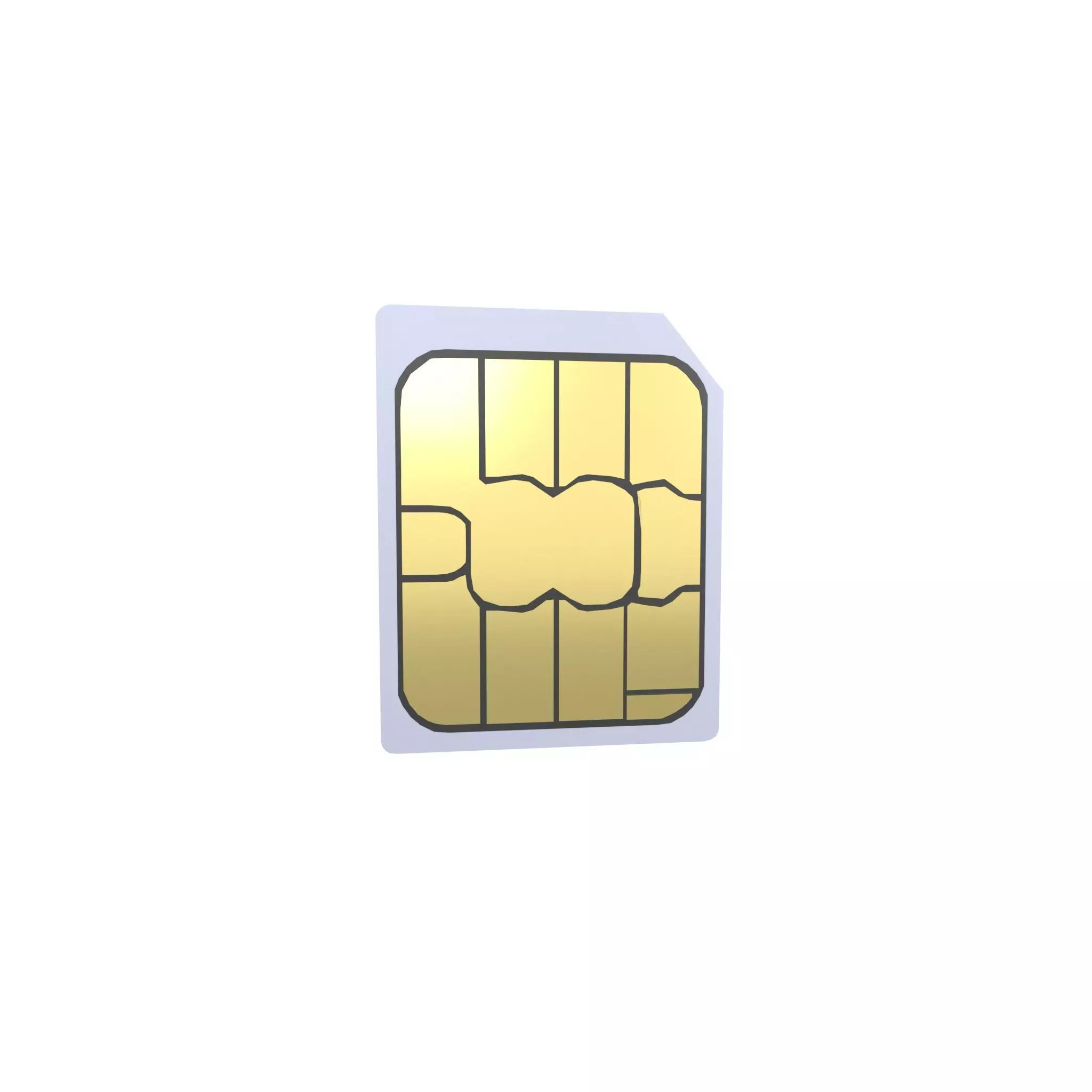 Nano Sim Card v1 001 Low-poly 3D model_0