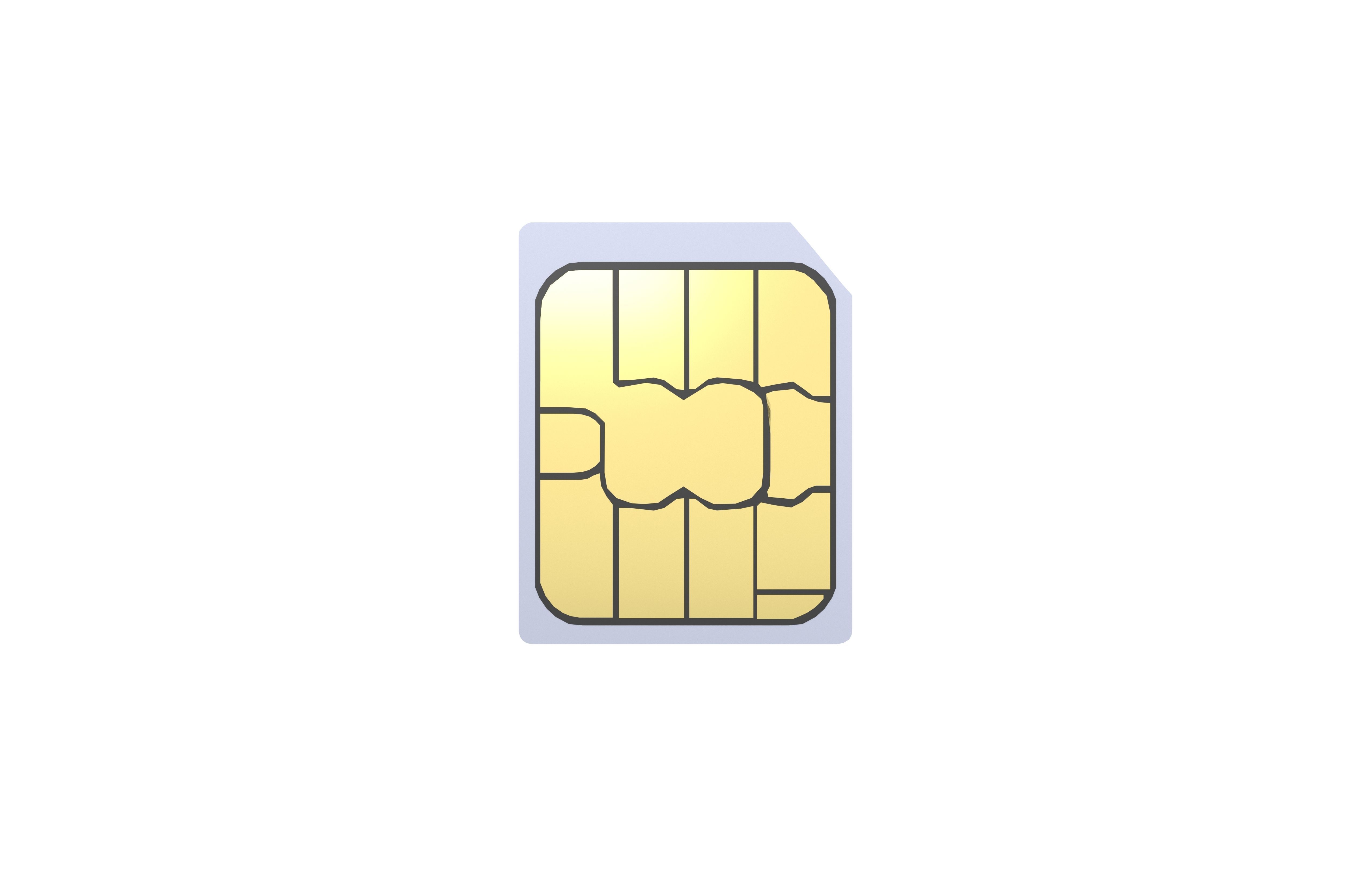 Nano Sim Card v1 001 Low-poly 3D model_1