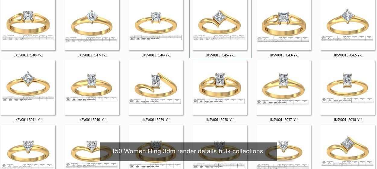 3000 Ring Mega  Collection 3dm stl renders details  _16
