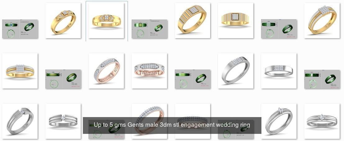 3000 Ring Mega  Collection 3dm stl renders details  _22