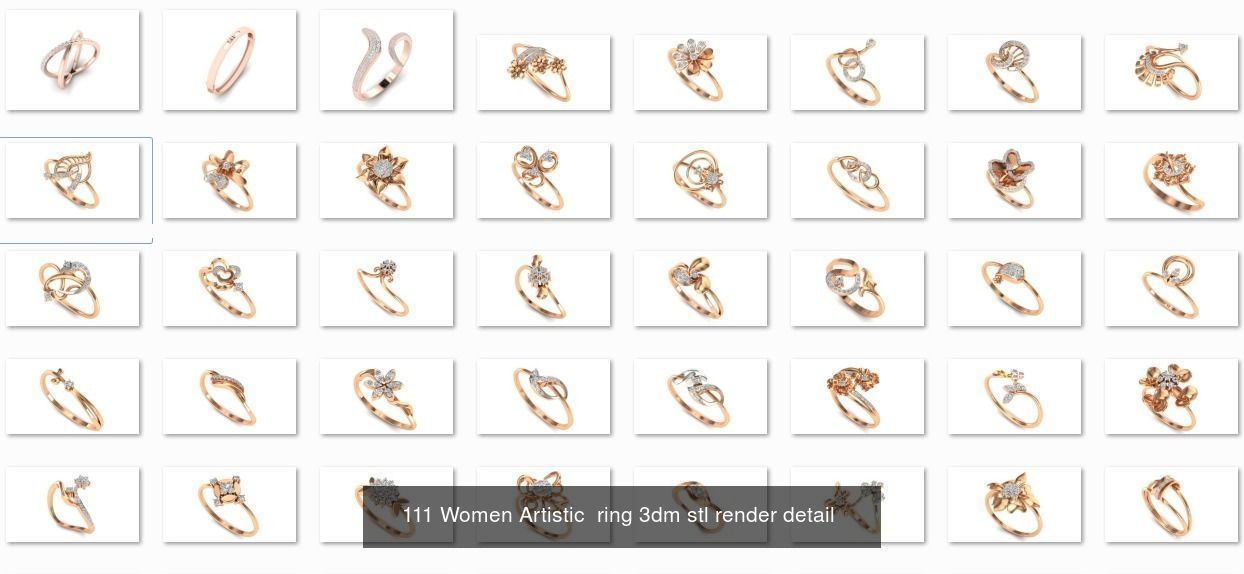 3000 Ring Mega  Collection 3dm stl renders details  _21